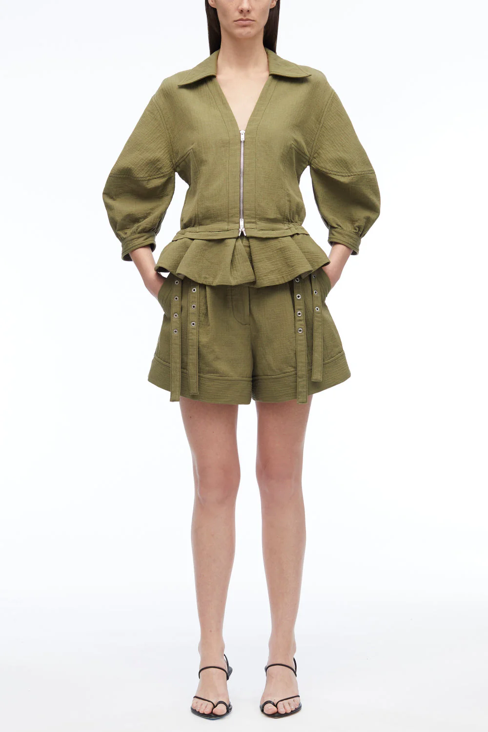 Puff Sleeve Zip Top - Image 2