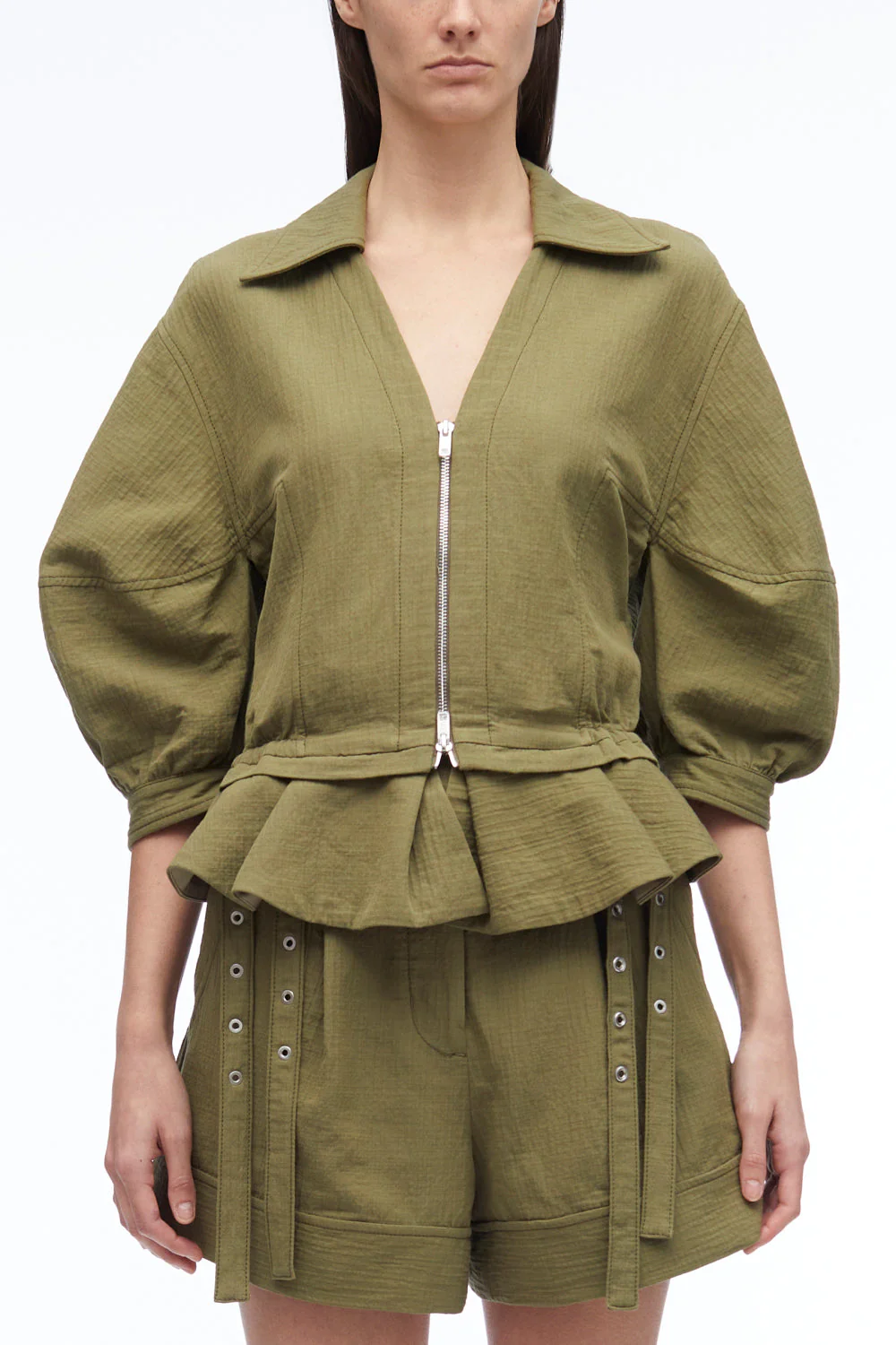 Puff Sleeve Zip Top - Image 3