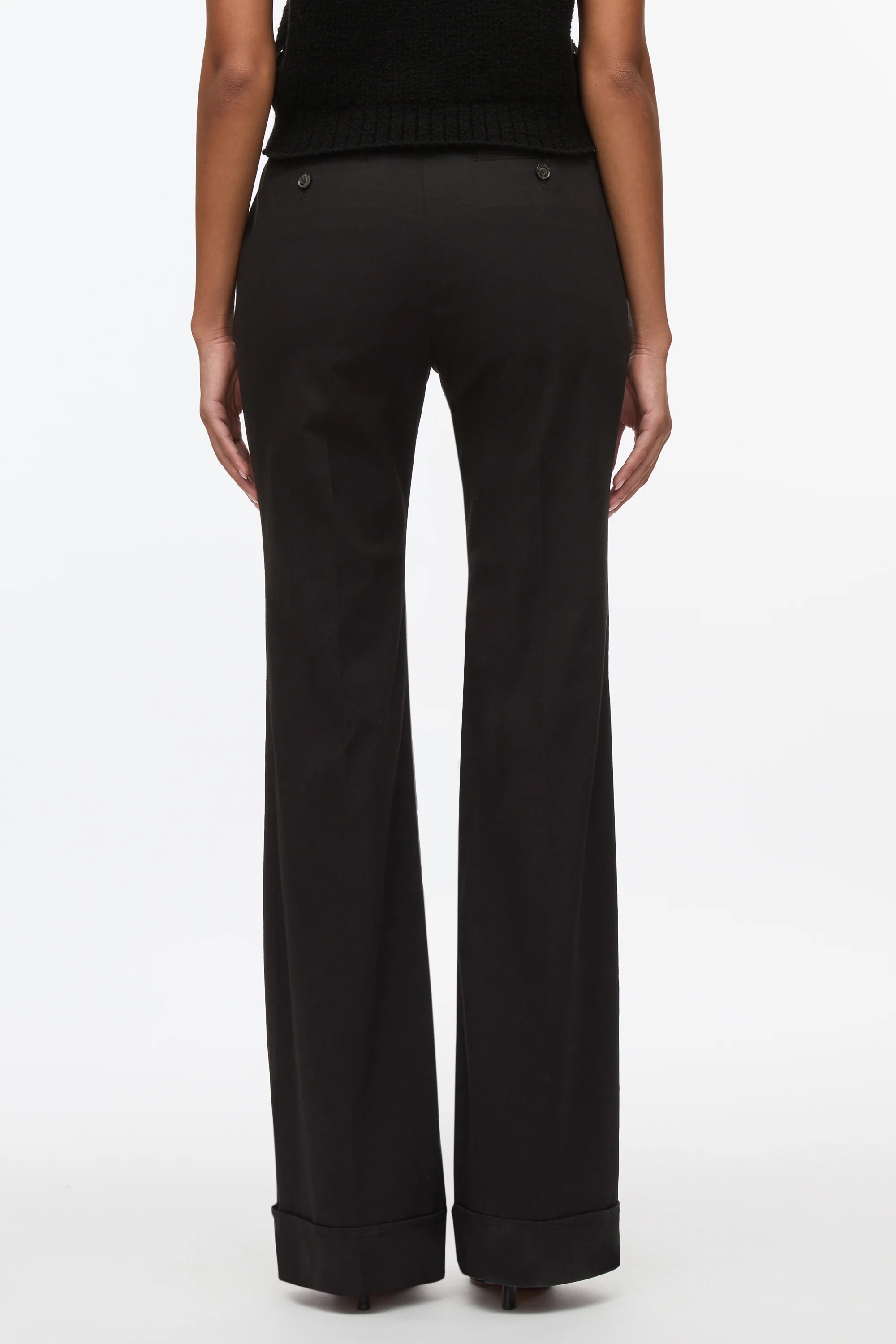 Cuffed Kick Flare Trouser - Image 5