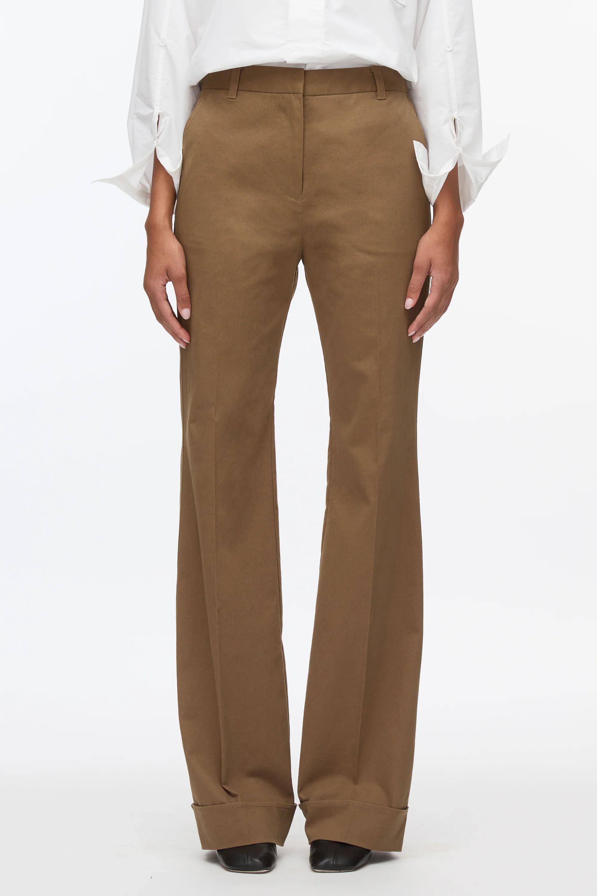 Cuffed Kick Flare Trouser - Image 8
