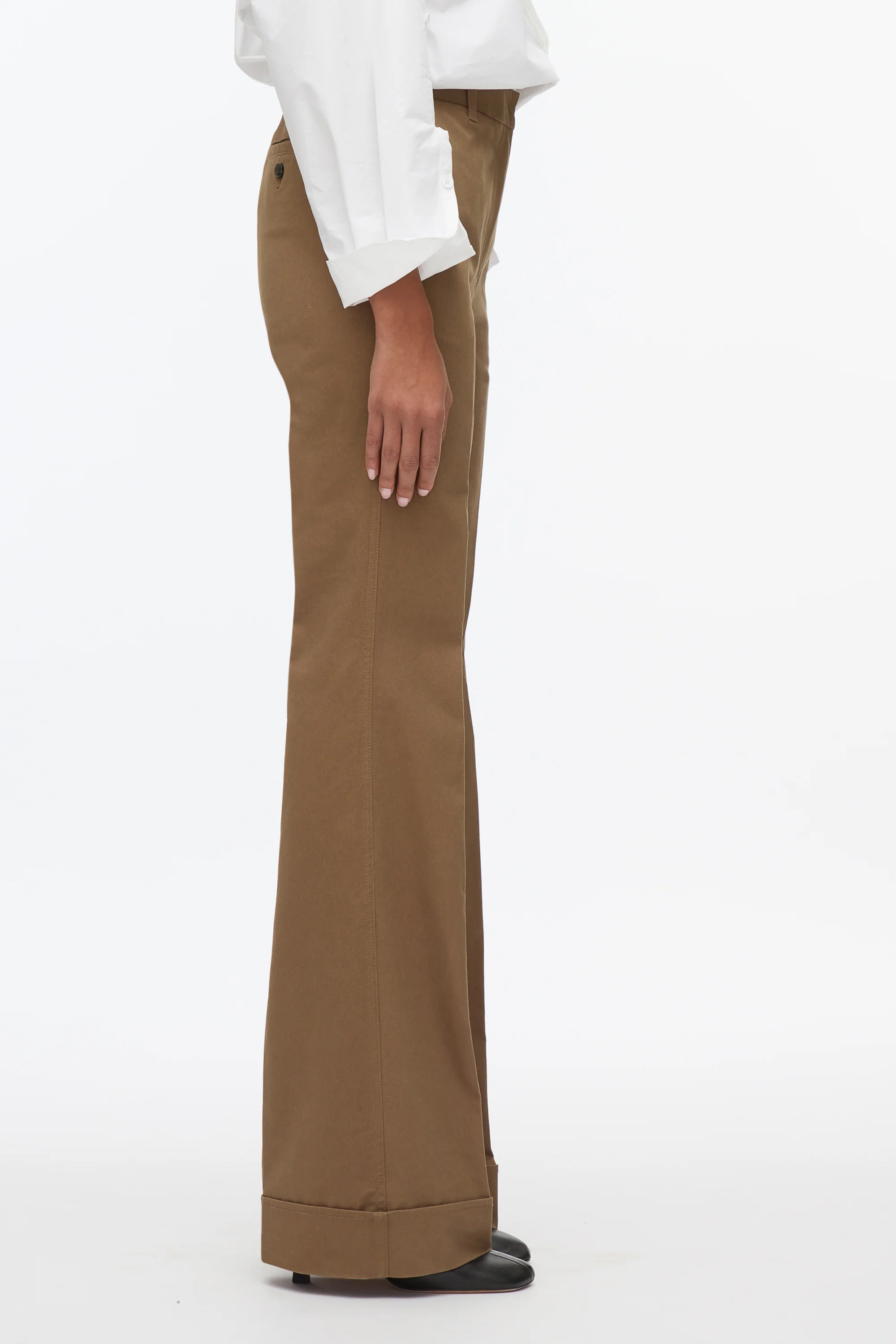 Cuffed Kick Flare Trouser - Image 9