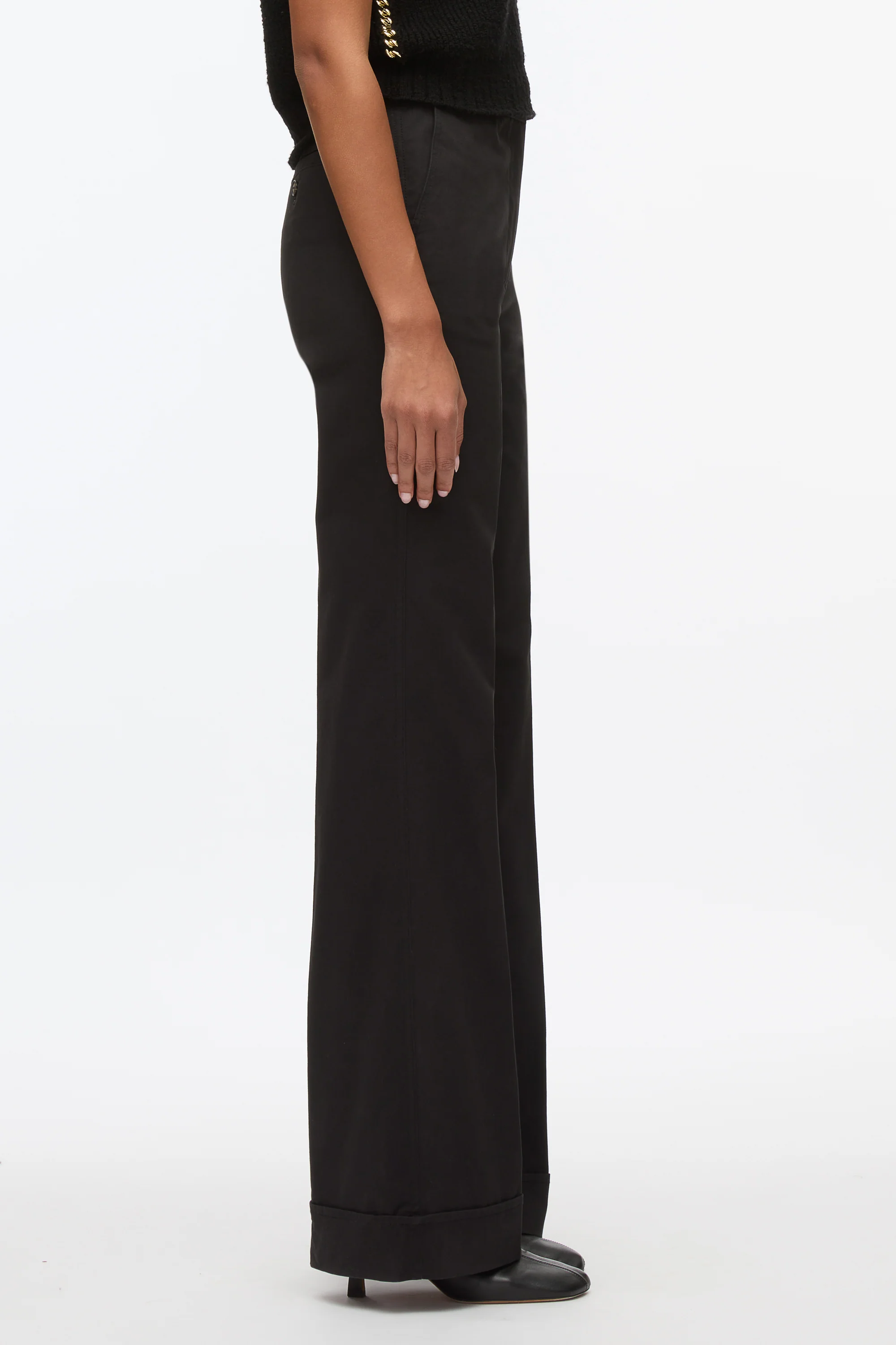 Cuffed Kick Flare Trouser - Image 4
