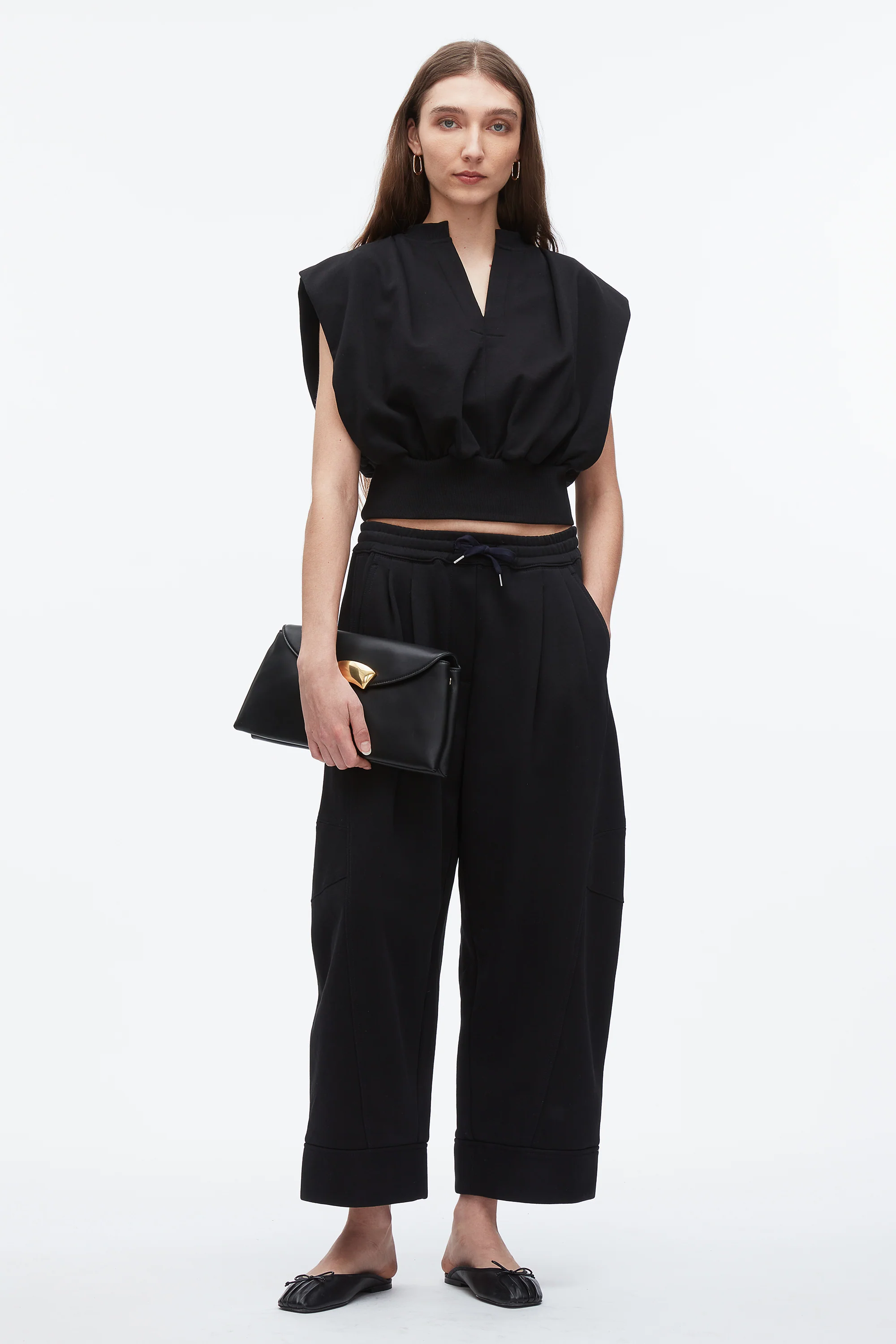 Curved Leg Cropped Sweatpant - Image 7