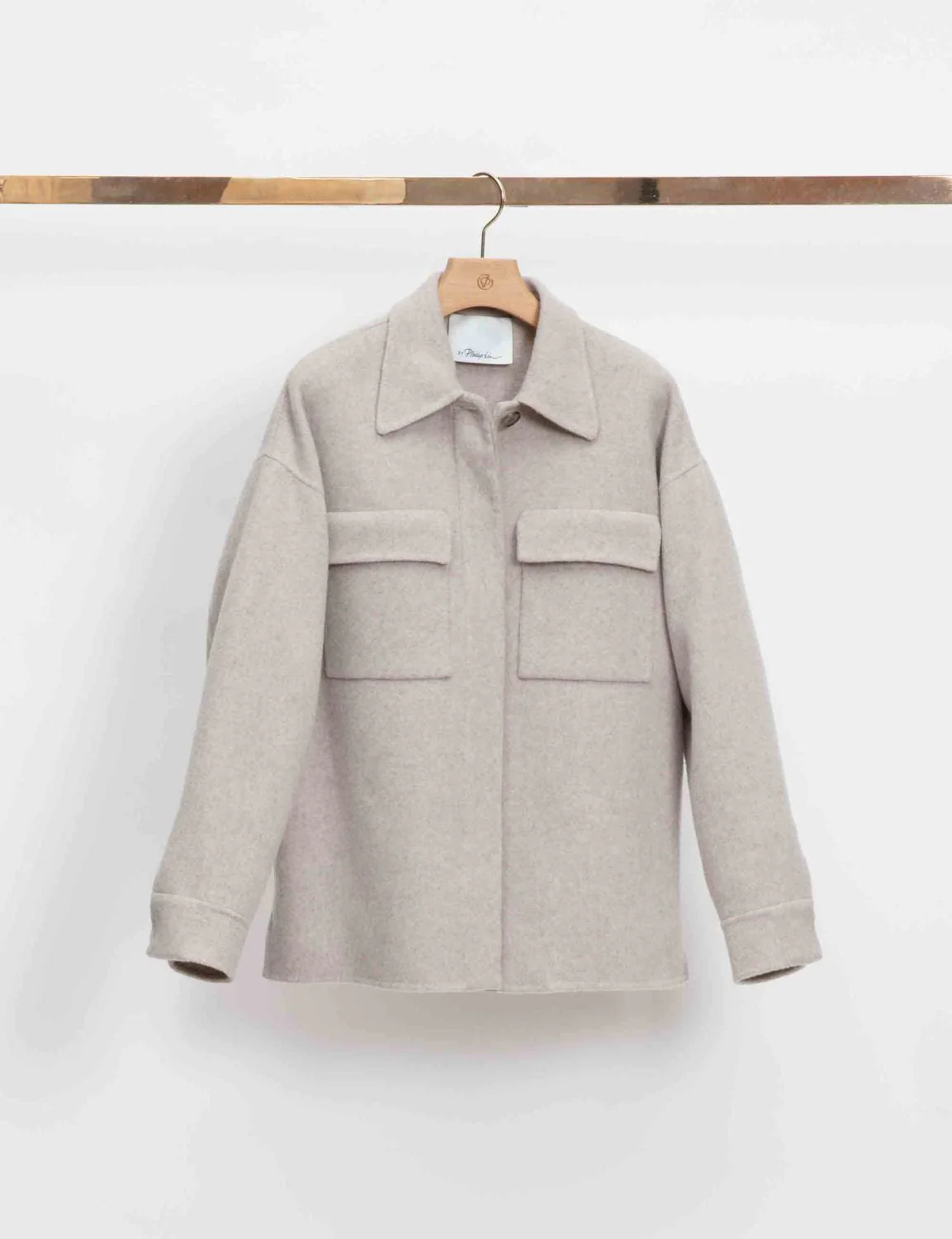 Double Faced Wool Shirt Jacket