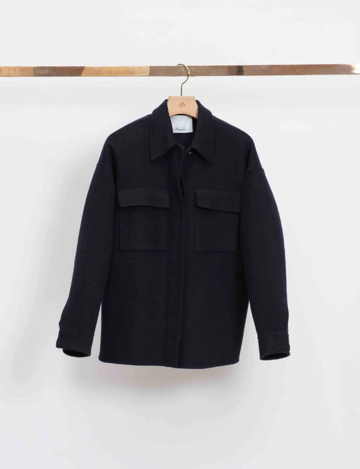 Double Faced Wool Shirt Jacket - Image 2