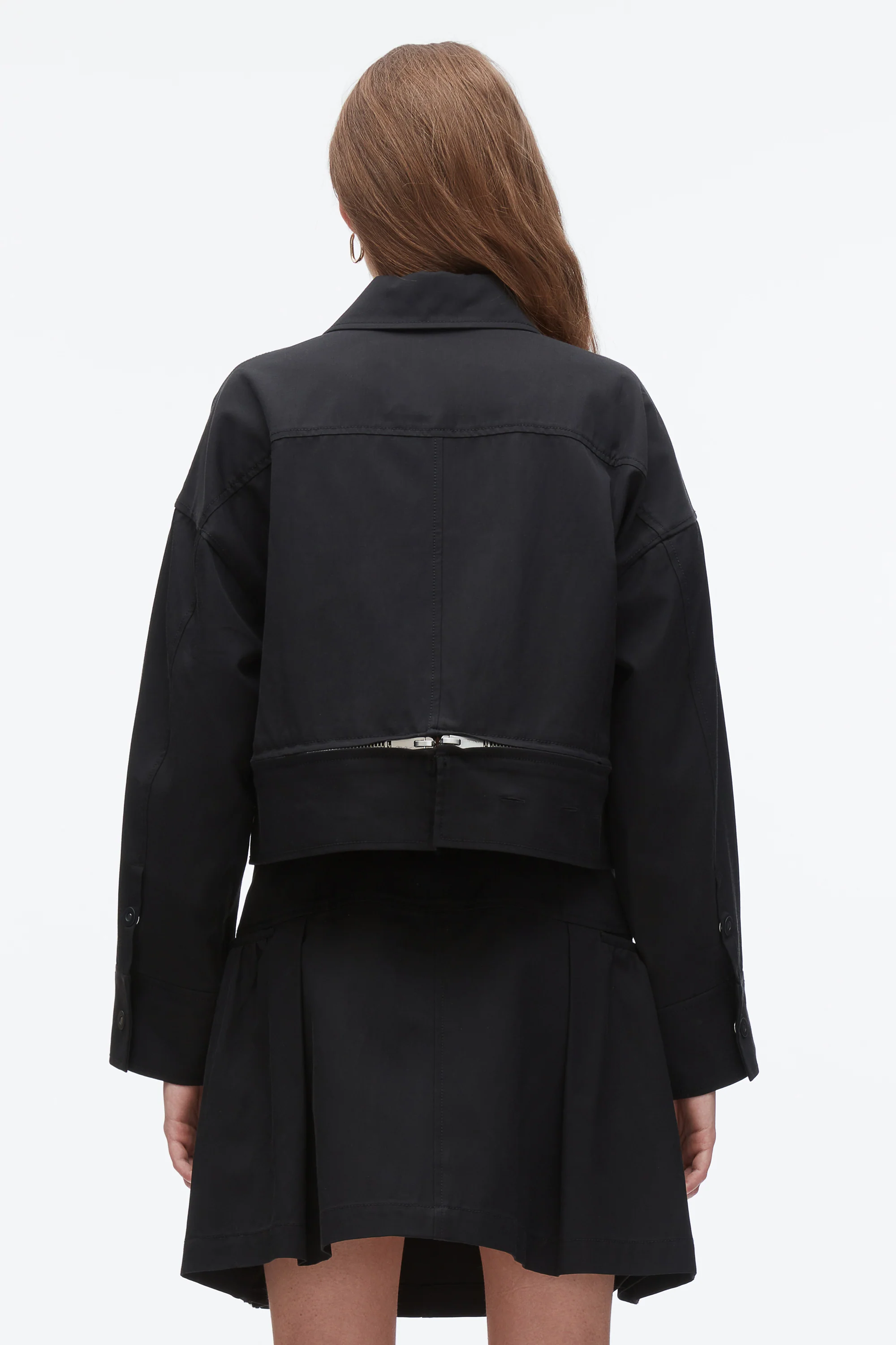 Double Zip Cropped Utility Jacket - Image 12