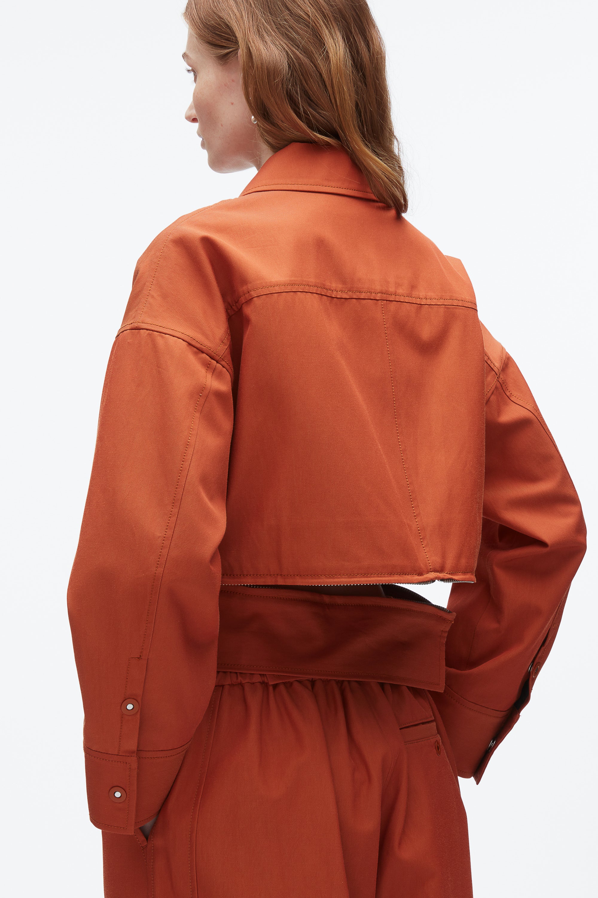 Double Zip Cropped Utility Jacket - Image 7