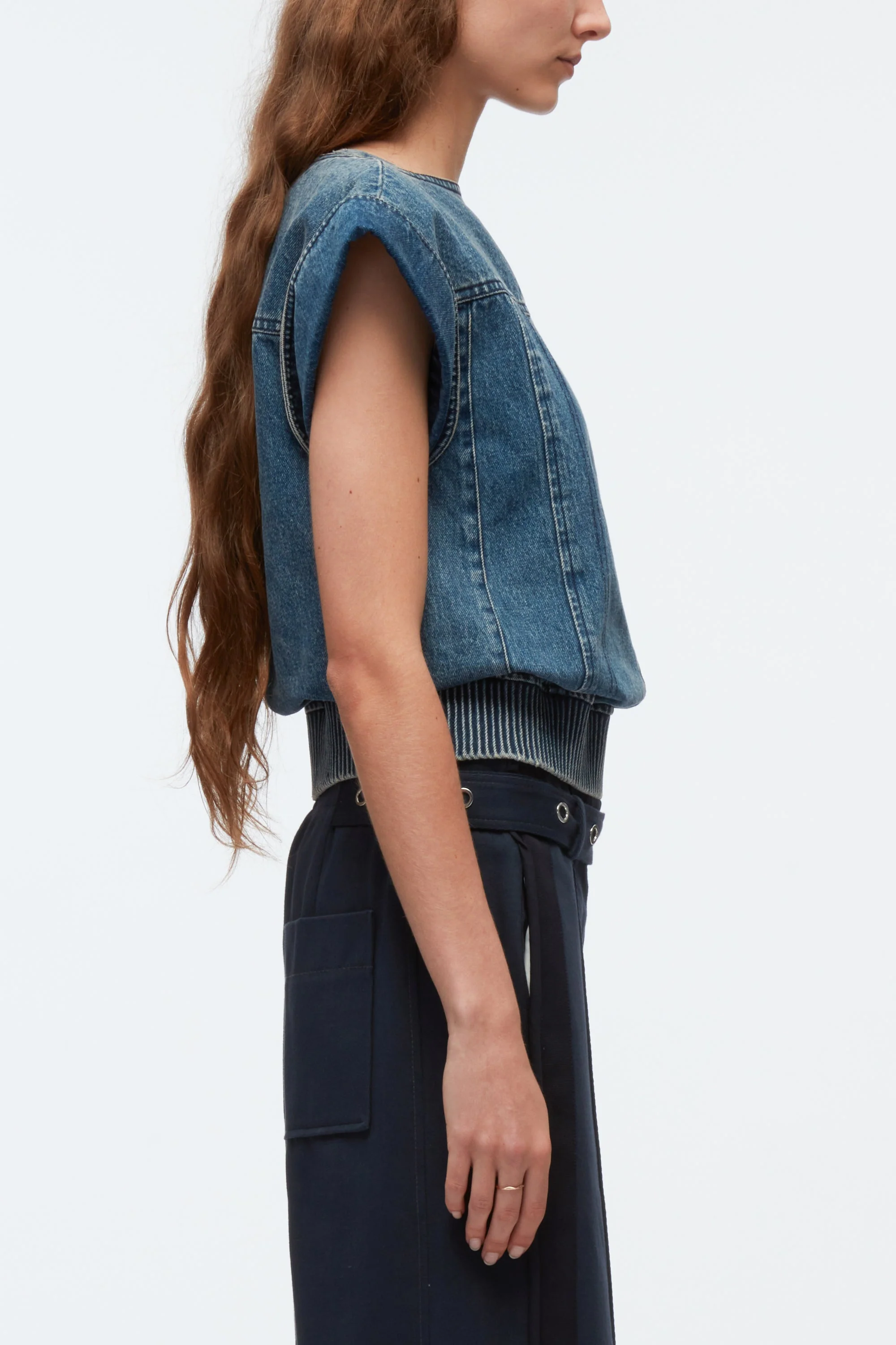 Deconstructed Denim Top - Image 3