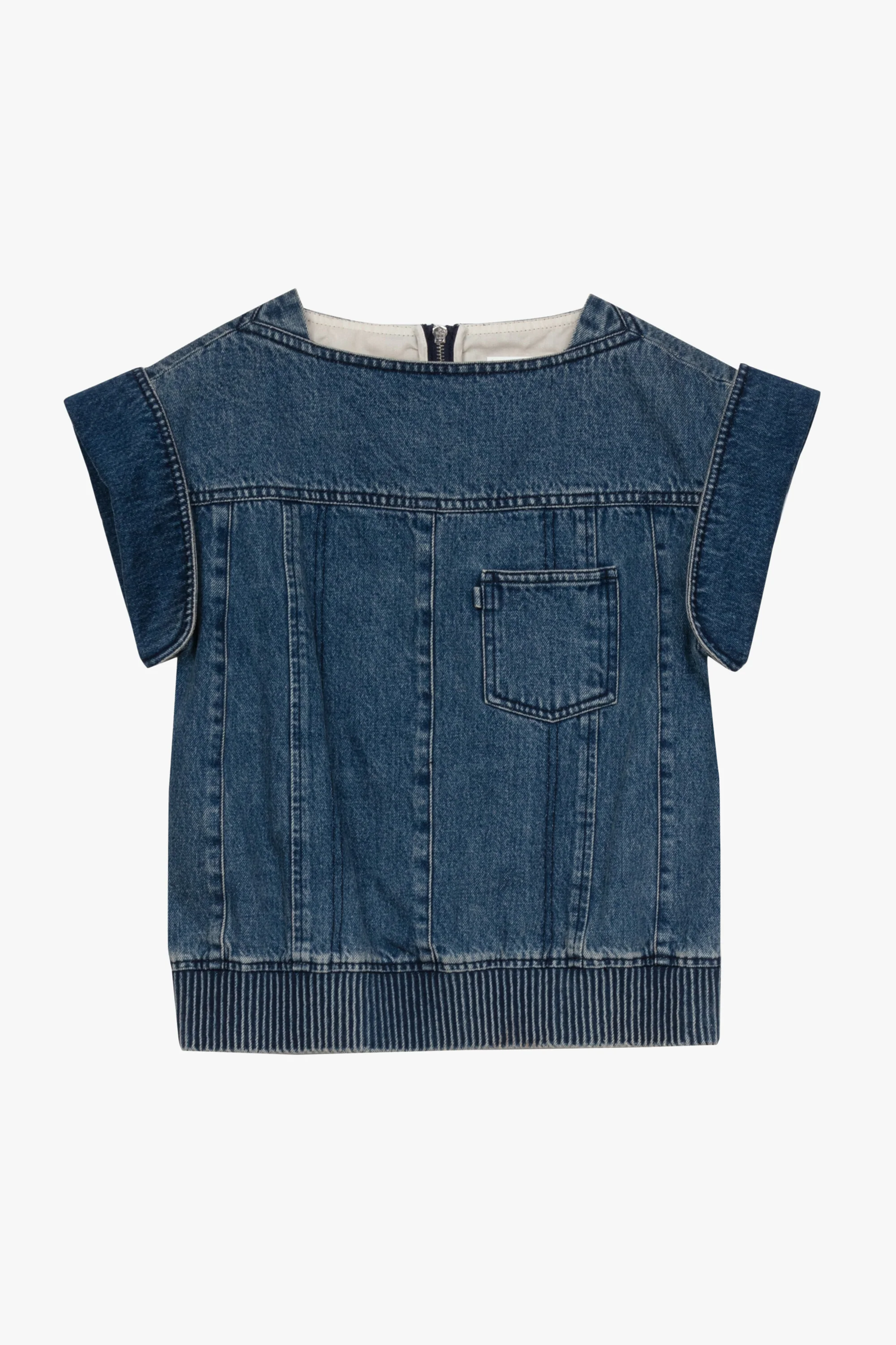 Deconstructed Denim Top - Image 5
