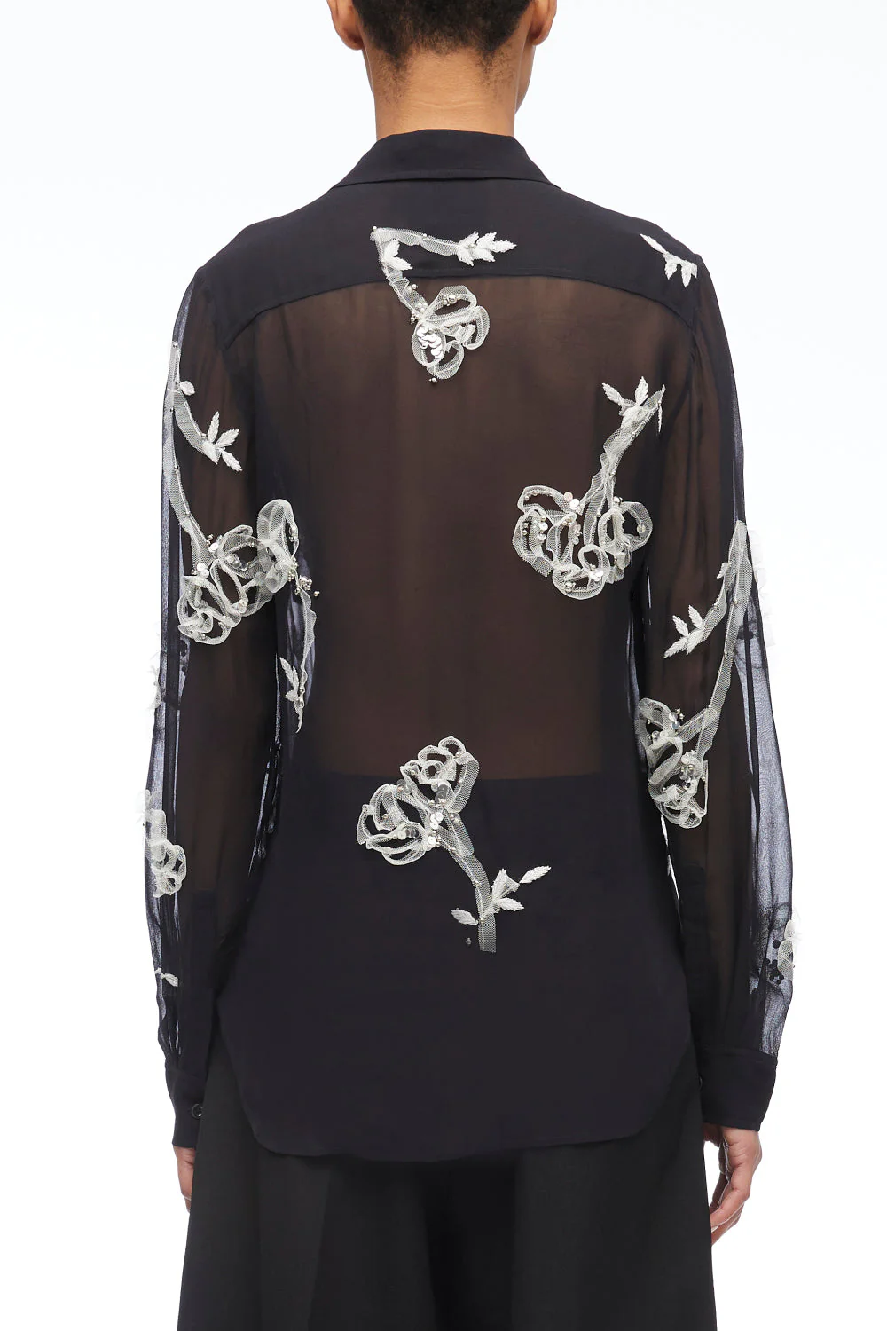 Deconstructed Floral Chiffon Shirt - Image 4