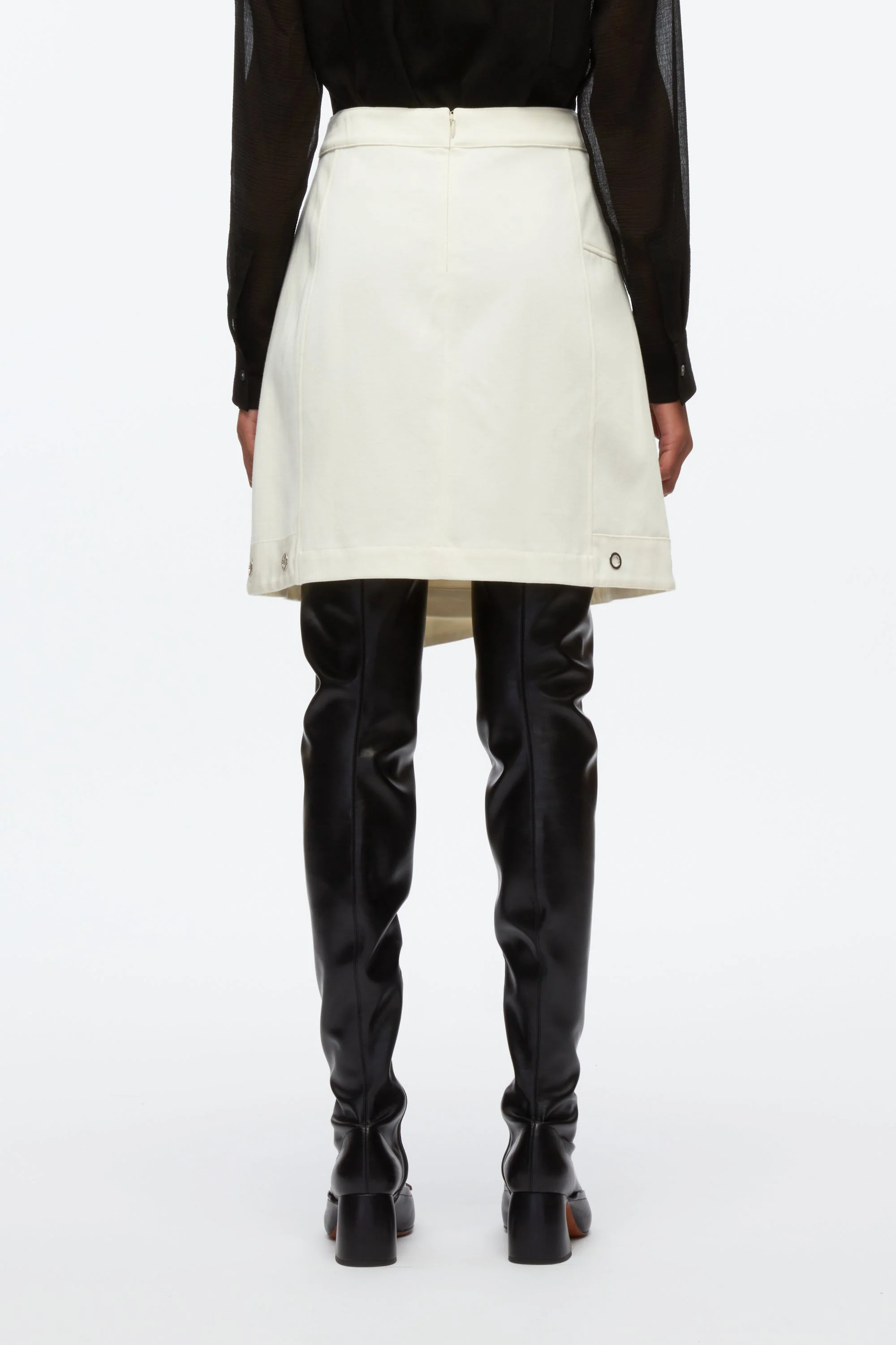 Deconstructed Utility Skirt With Eyelets - Image 4