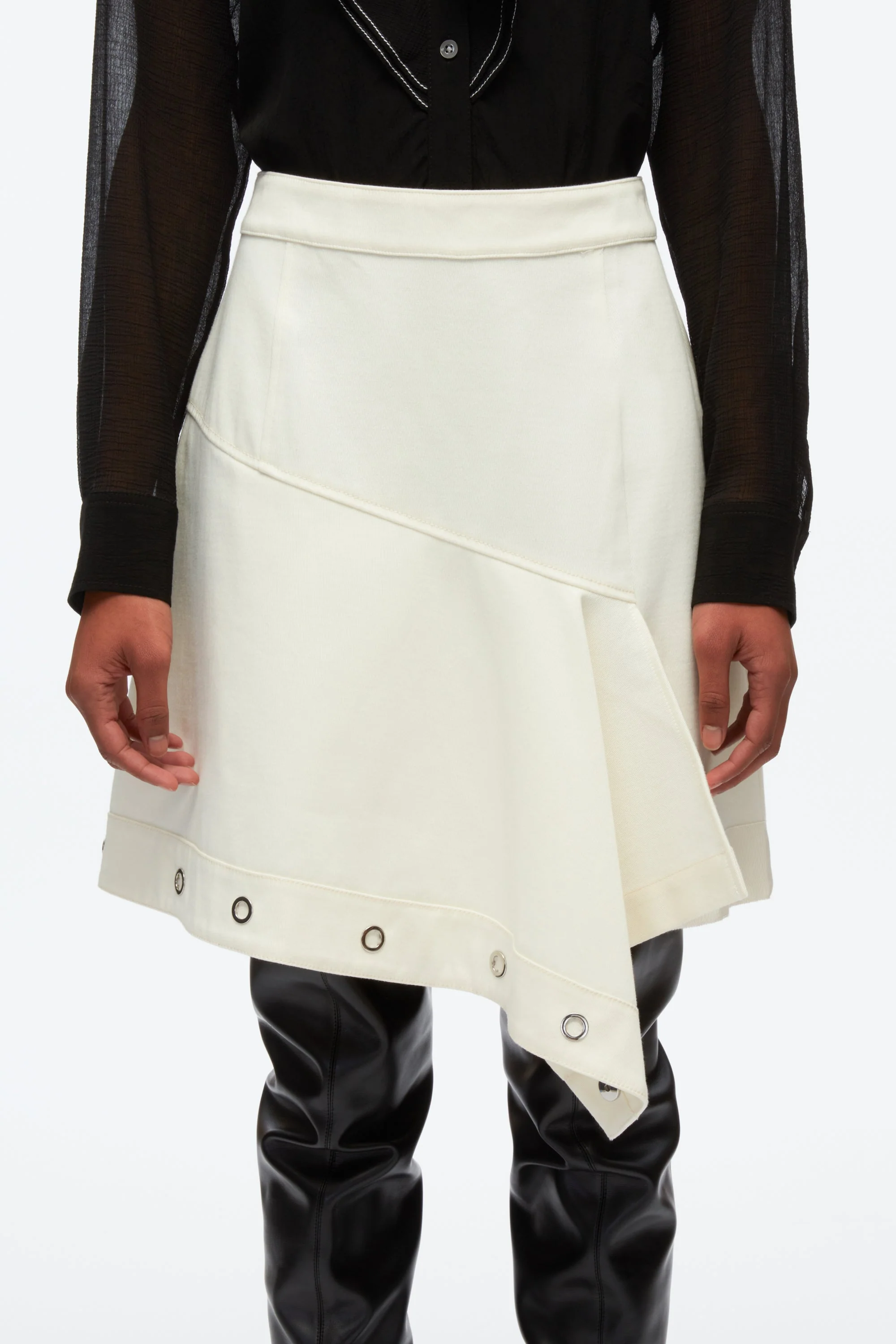 Deconstructed Utility Skirt With Eyelets - Image 5