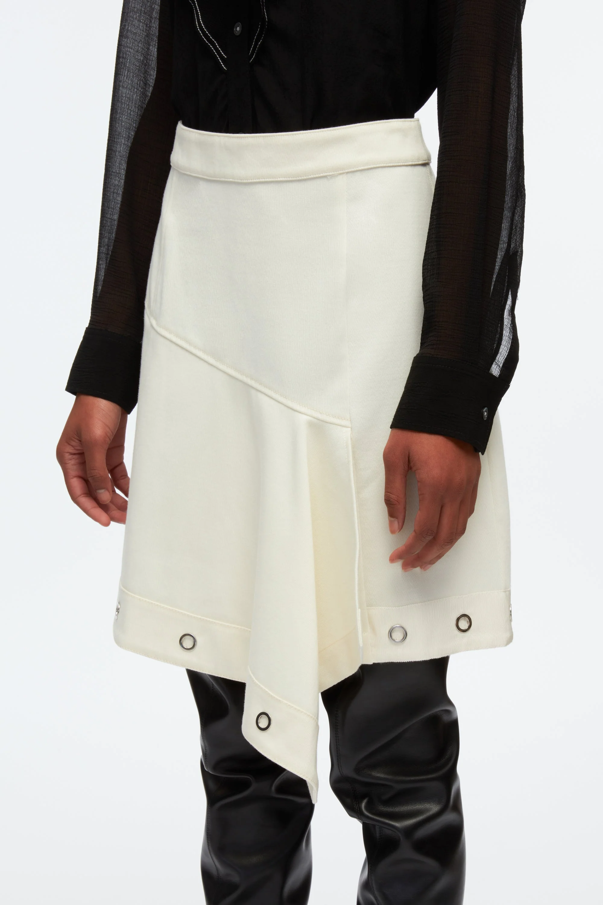 Deconstructed Utility Skirt With Eyelets - Image 6