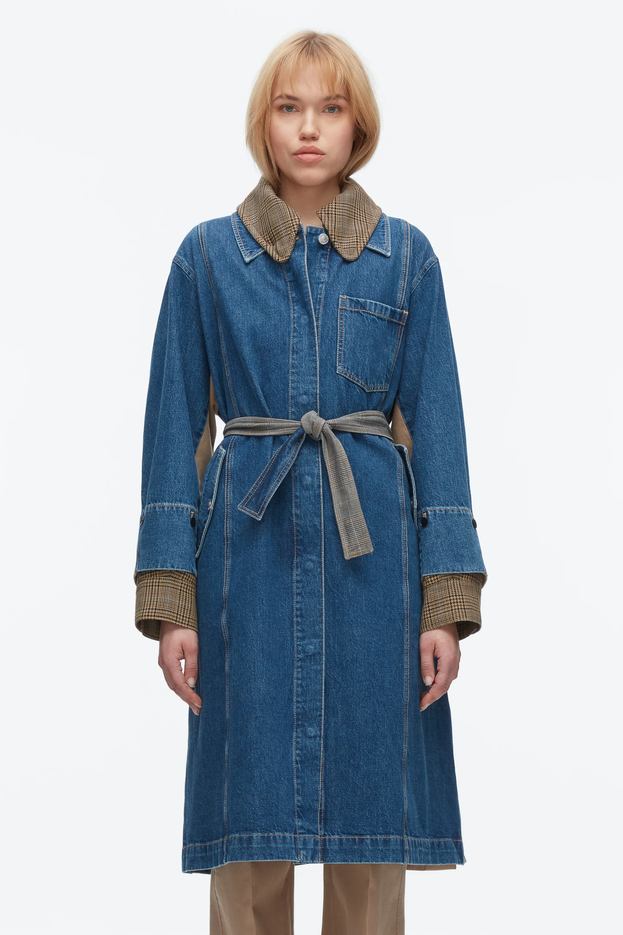 Denim Combo Trench - Image 3