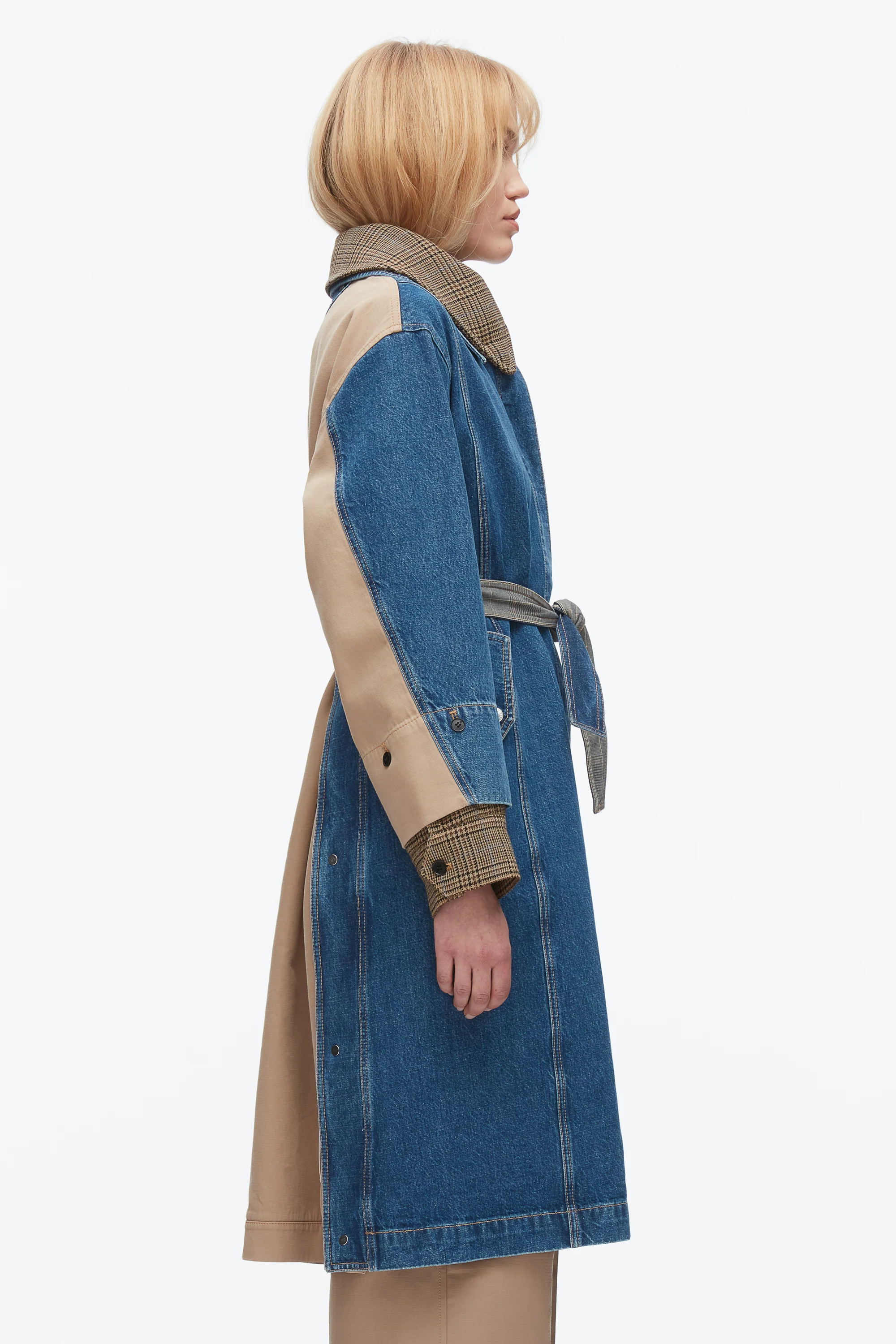 Denim Combo Trench - Image 4