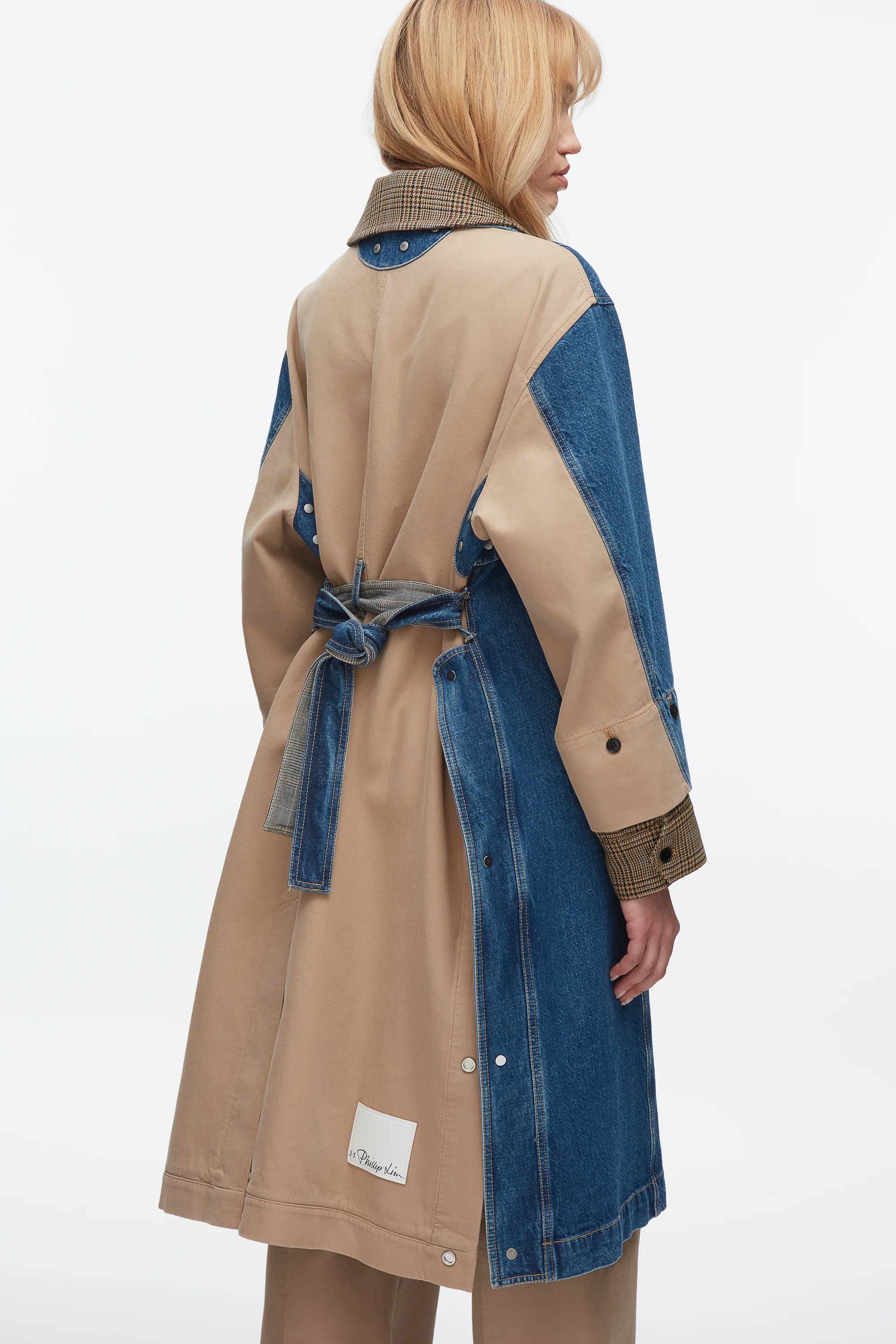 Denim Combo Trench - Image 7