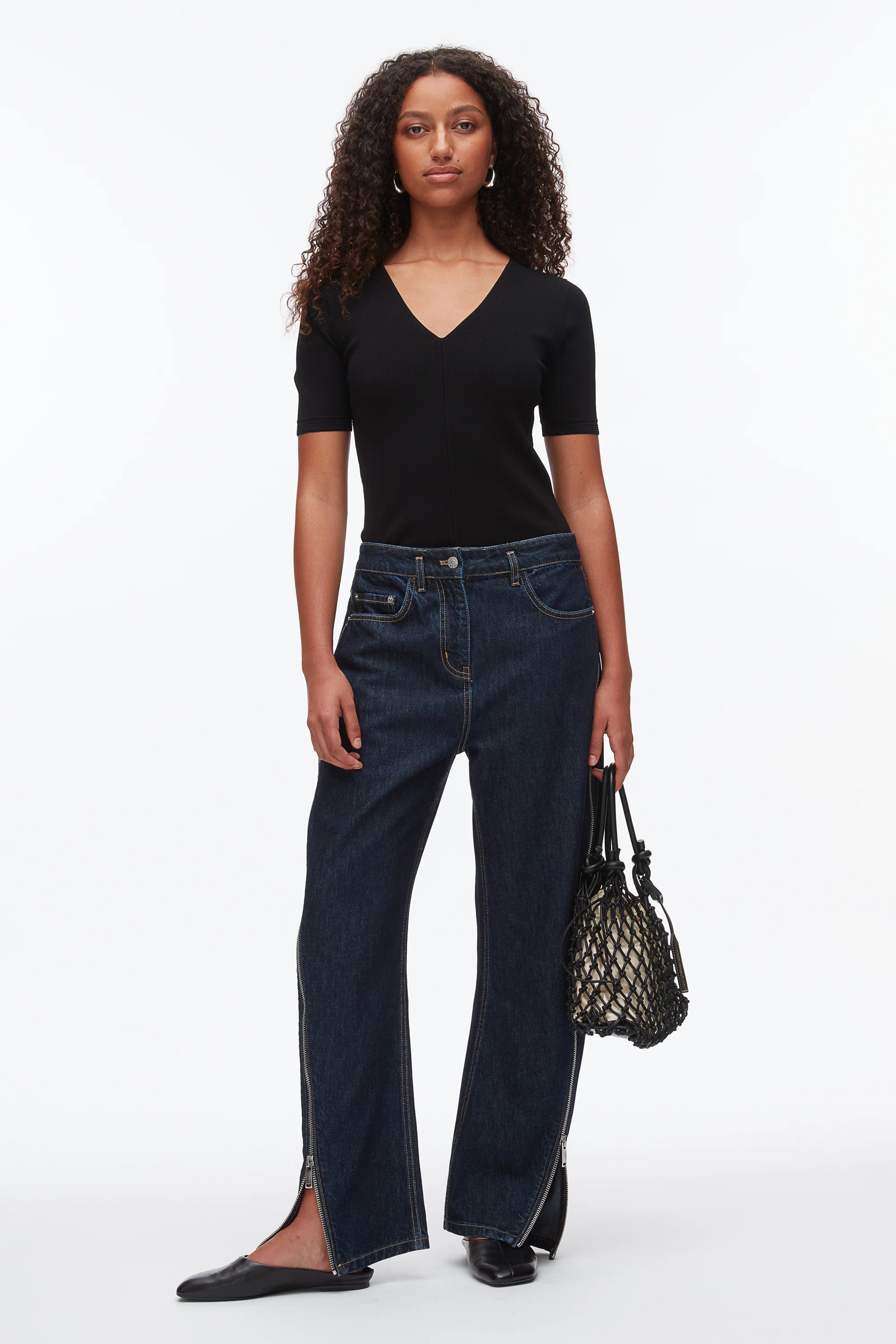 Curve Denim Pant with Zip