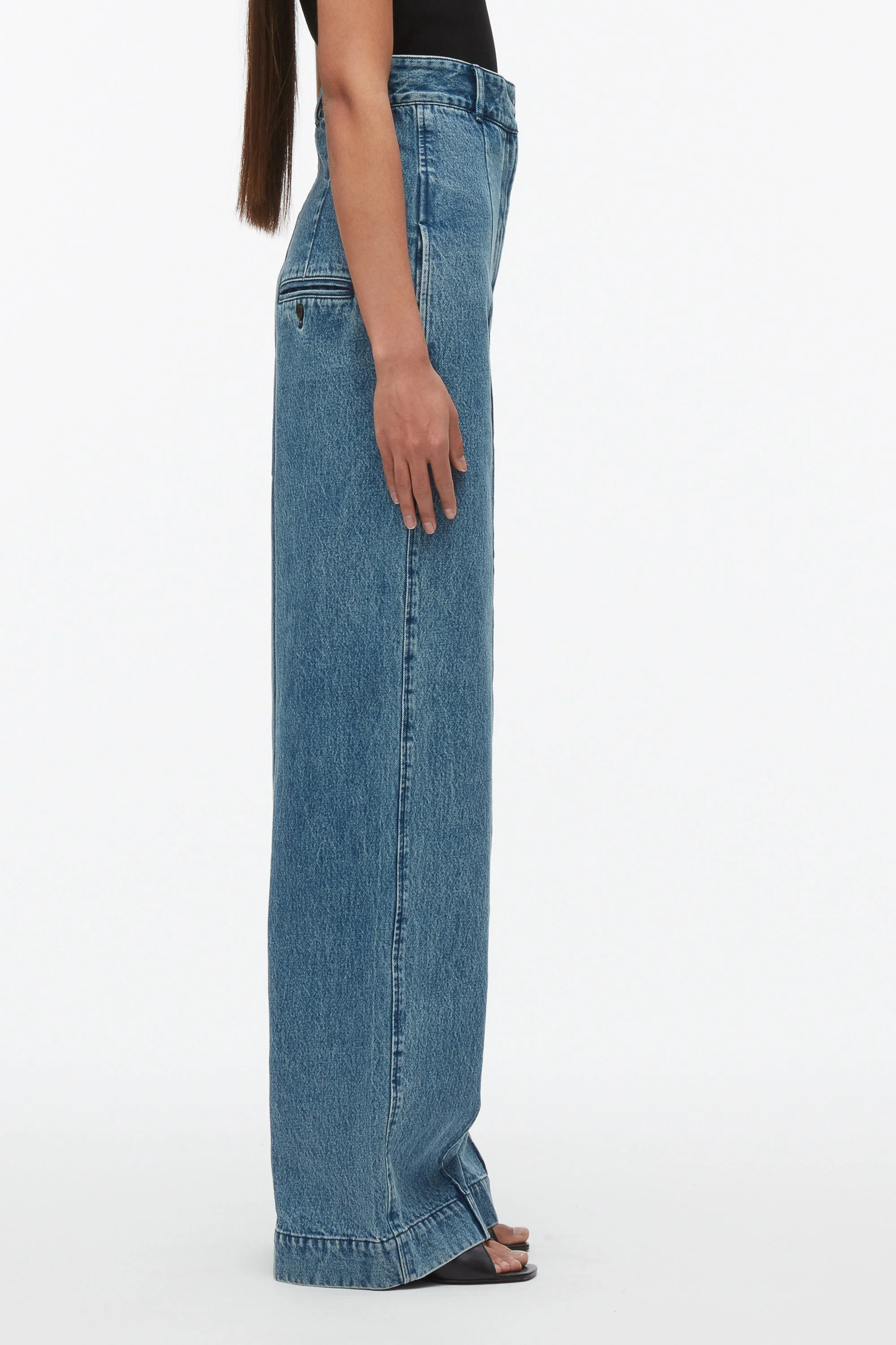 Denim Extreme High Waisted Trouser - Image 3