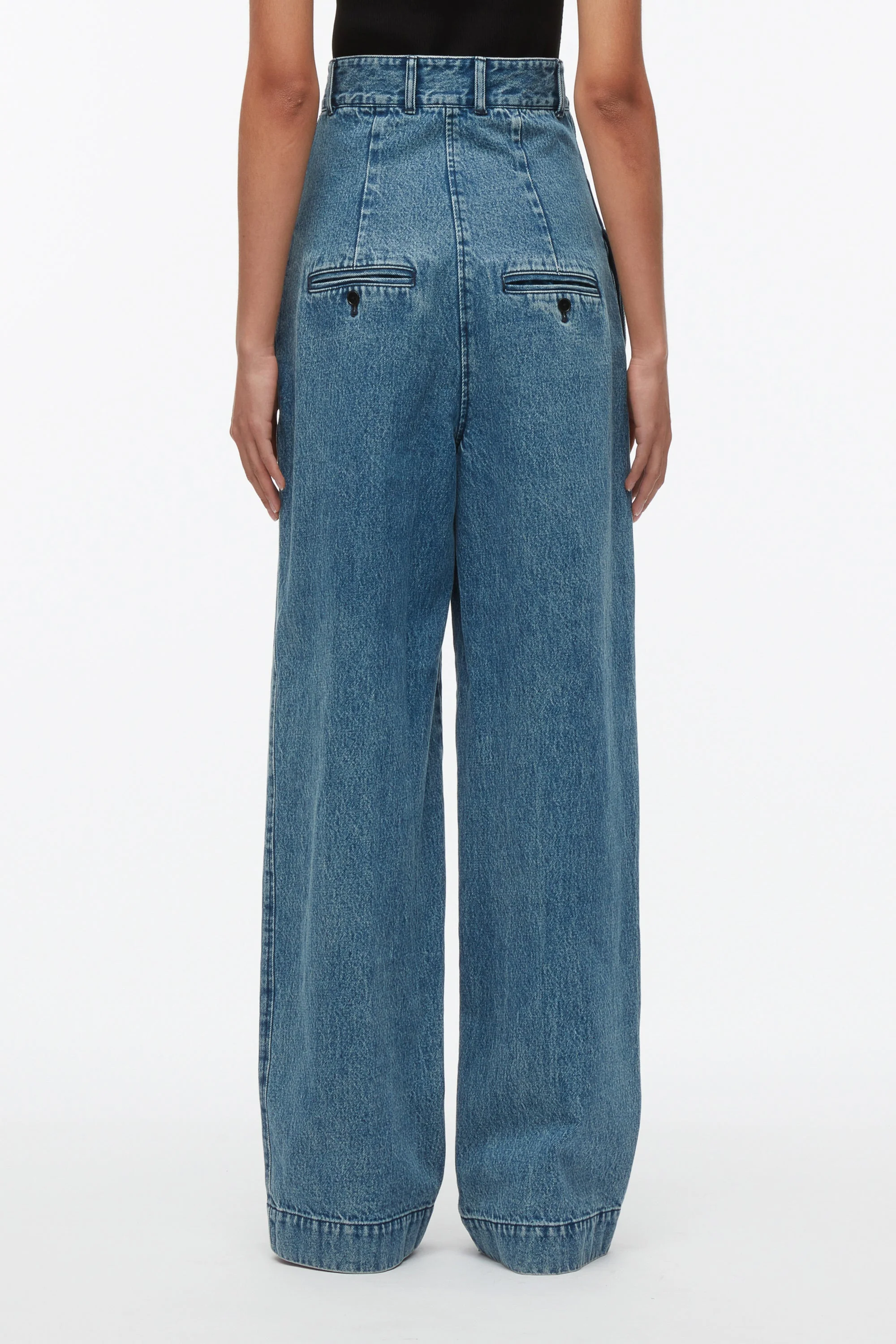 Denim Extreme High Waisted Trouser - Image 4