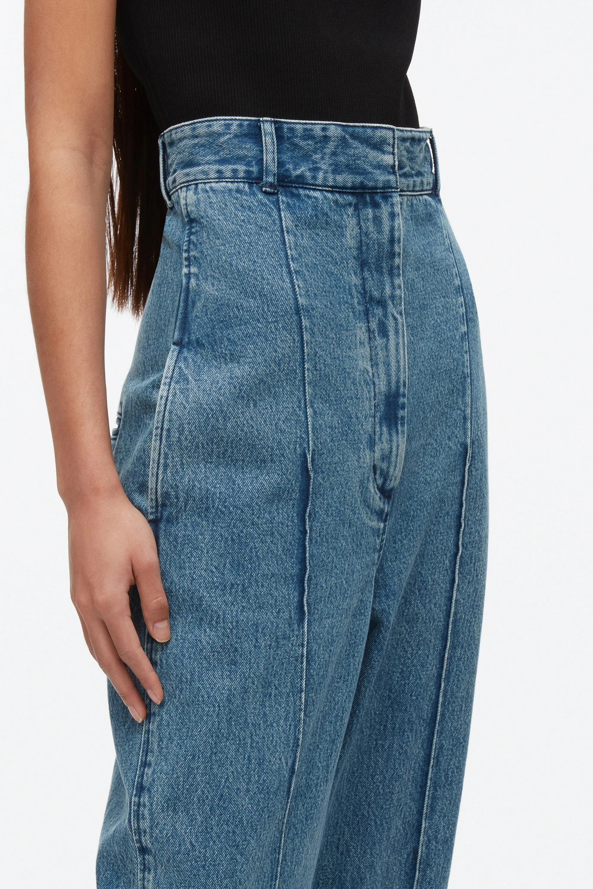 Denim Extreme High Waisted Trouser - Image 5