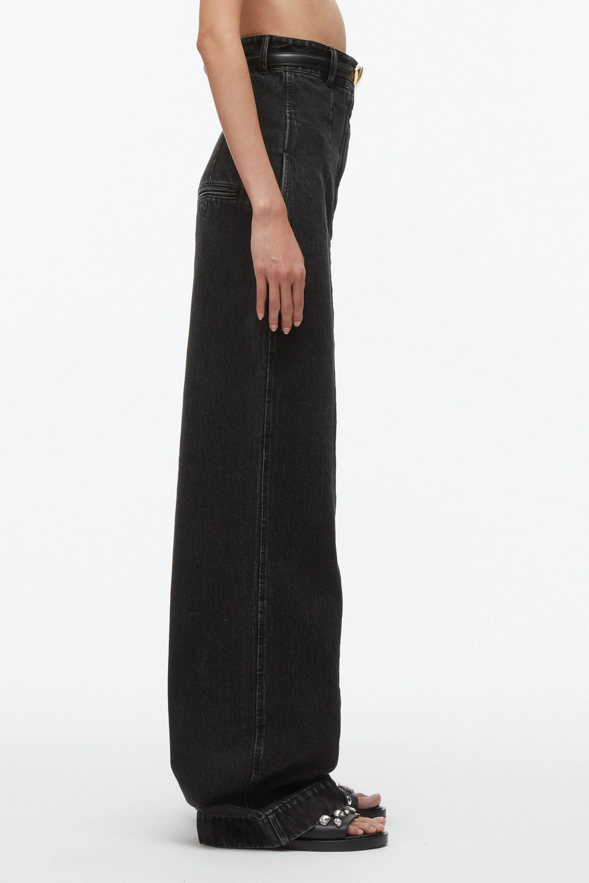 Denim Extreme High Waisted Trouser - Image 4