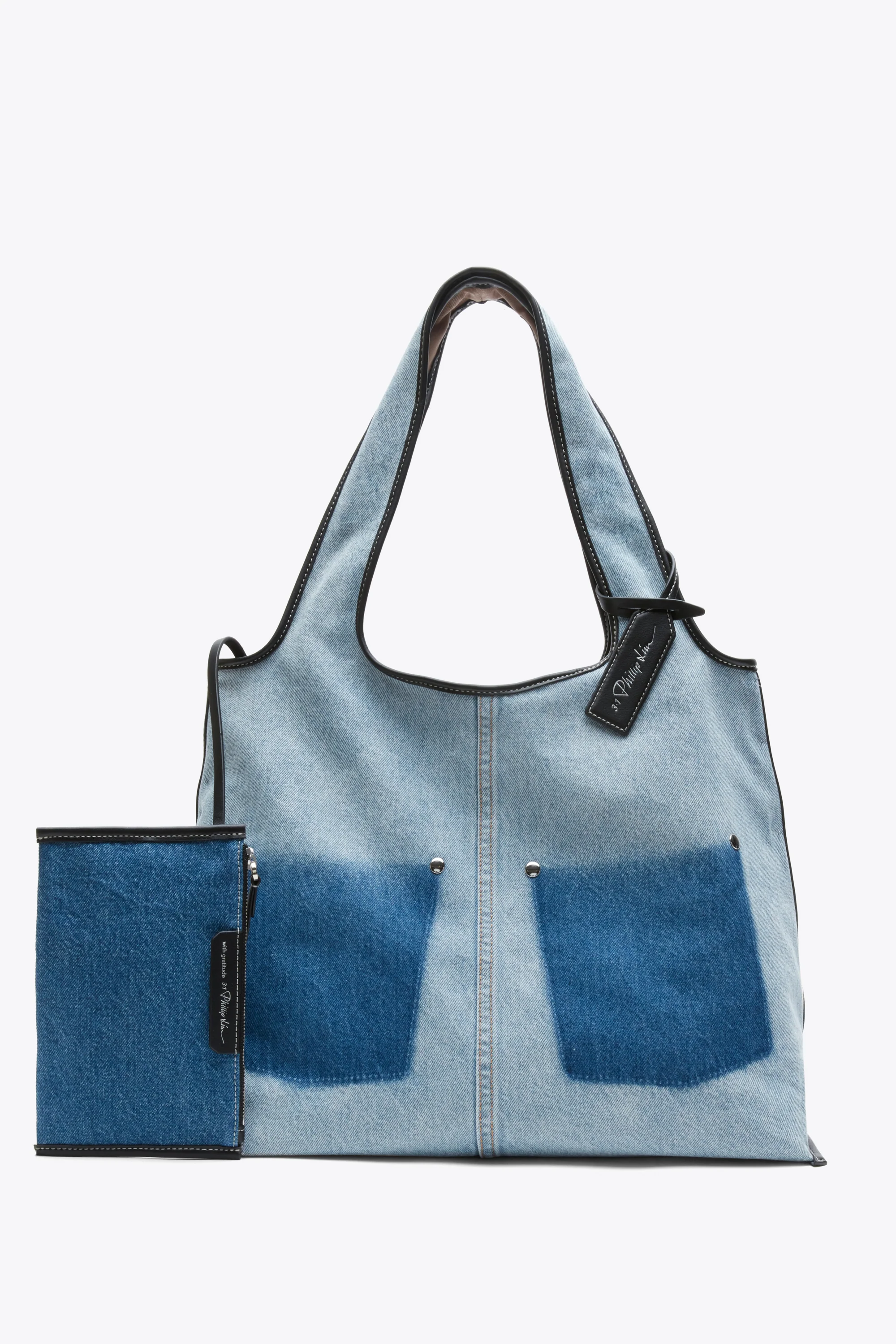 Denim Ghost Patch Market Tote