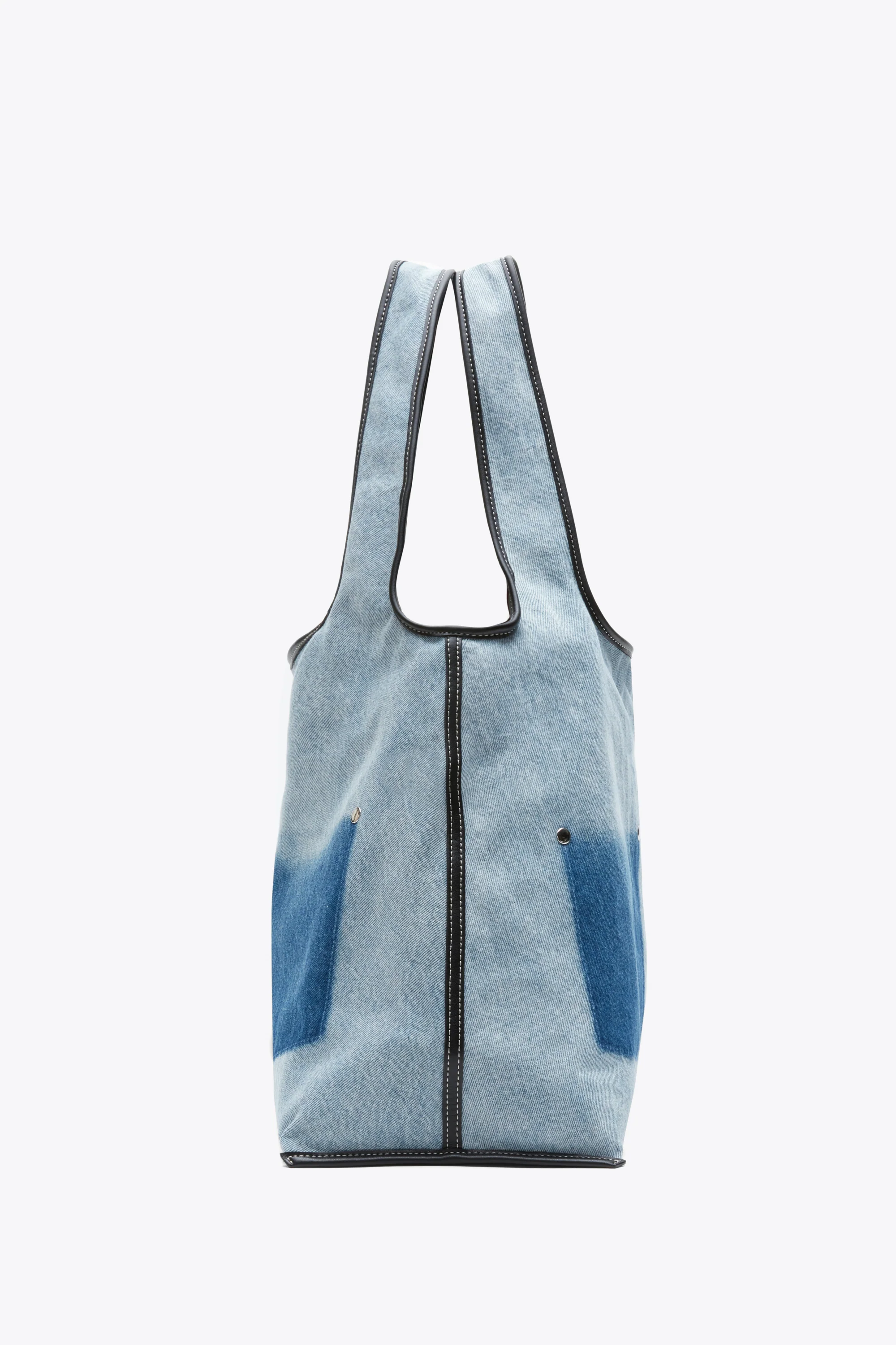 Denim Ghost Patch Market Tote - Image 3
