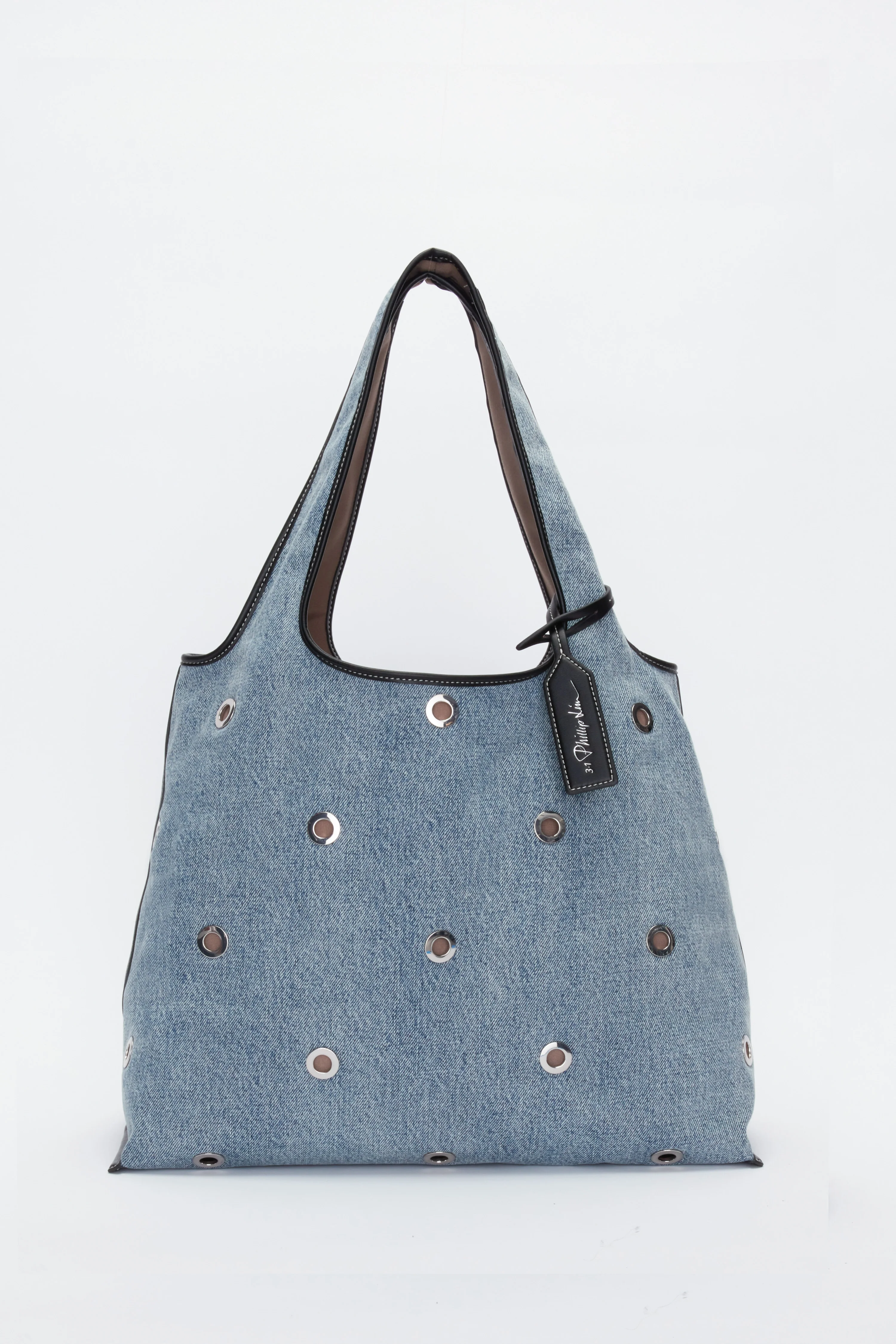 Denim Market Tote with Grommets - Image 2