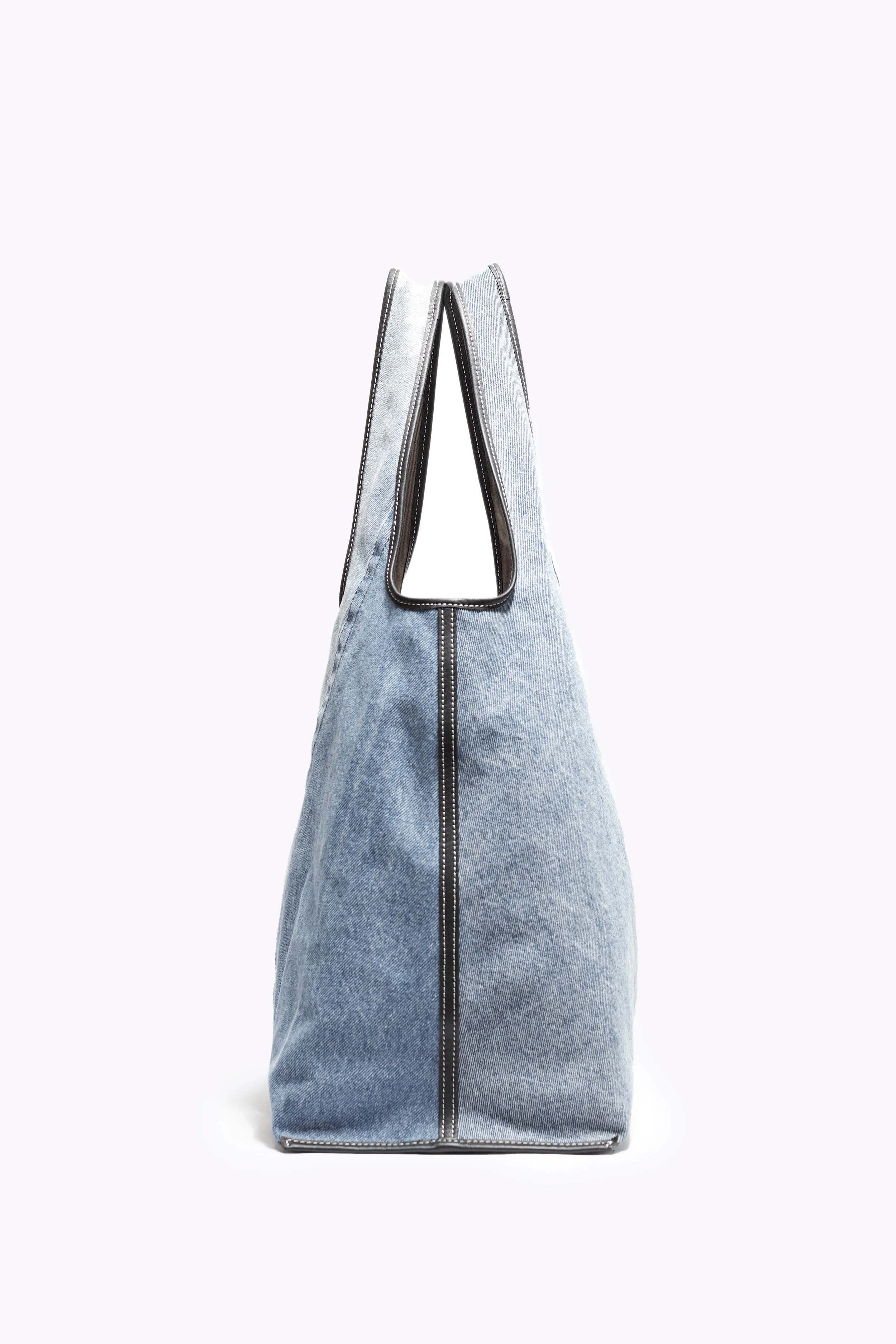 Denim Market Tote with Grommets - Image 3