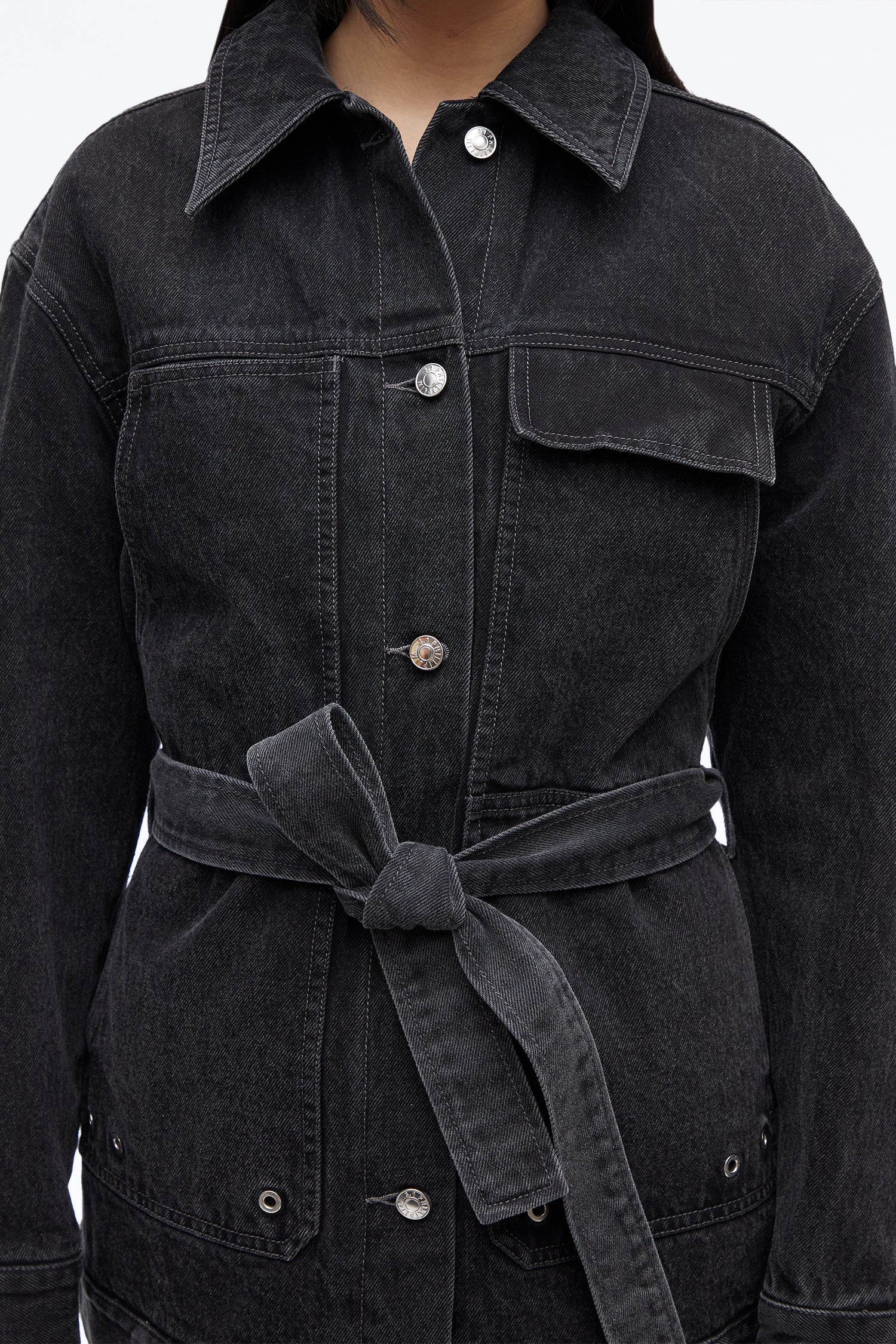 Denim Quilted Chore Jacket - Image 3