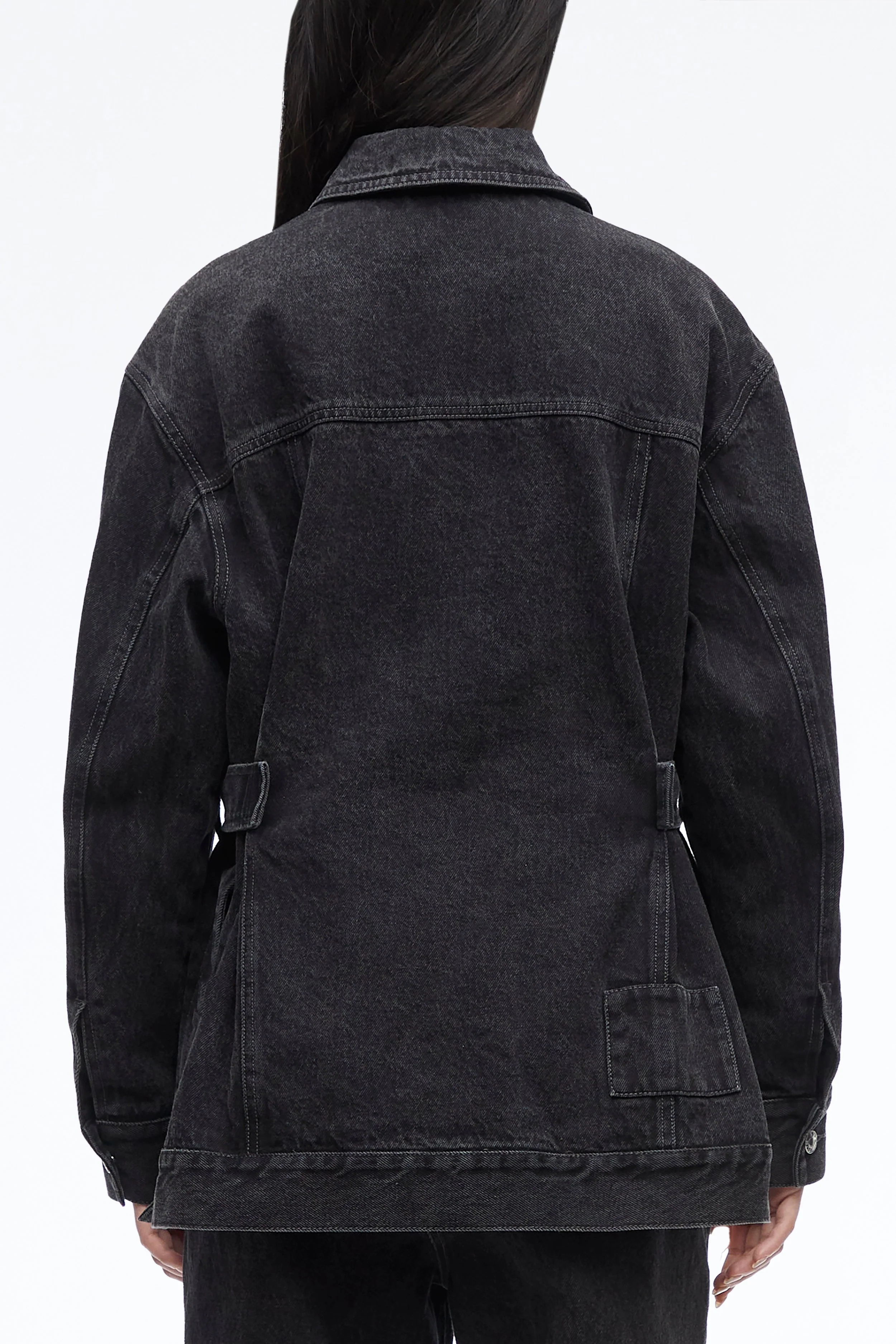 Denim Quilted Chore Jacket - Image 5