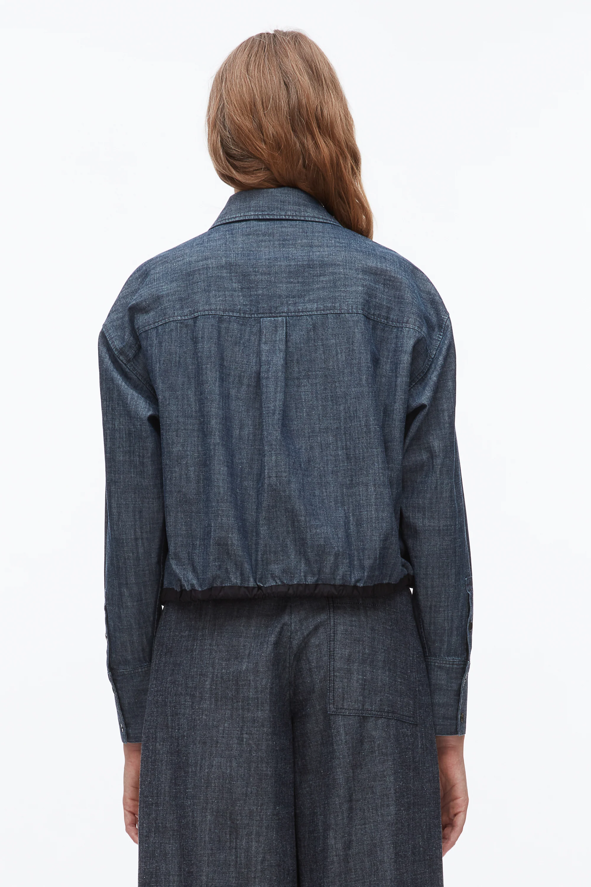 Cropped Chambray Shirt - Image 5