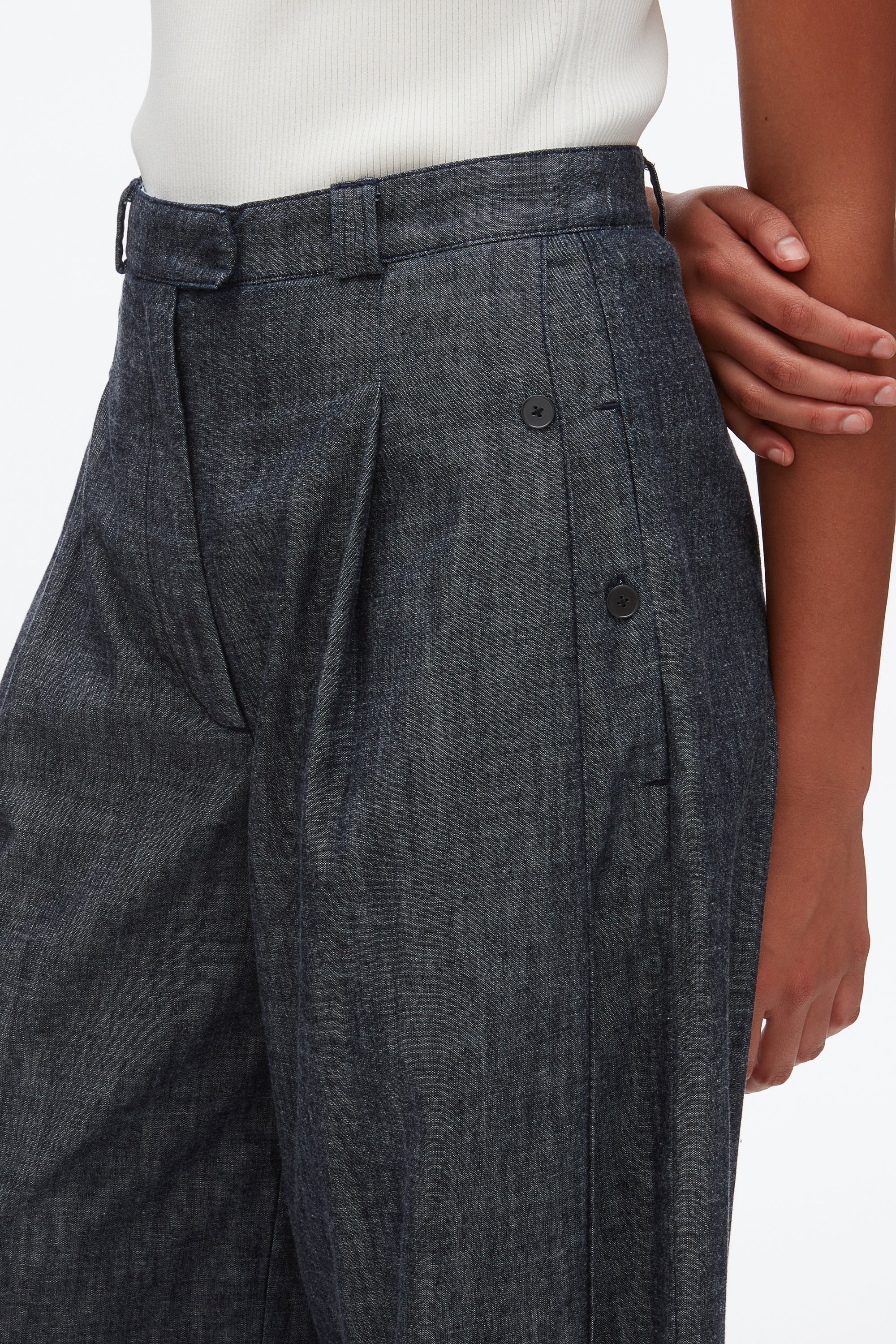 Double Pleat Wide Leg Pant - Image 6