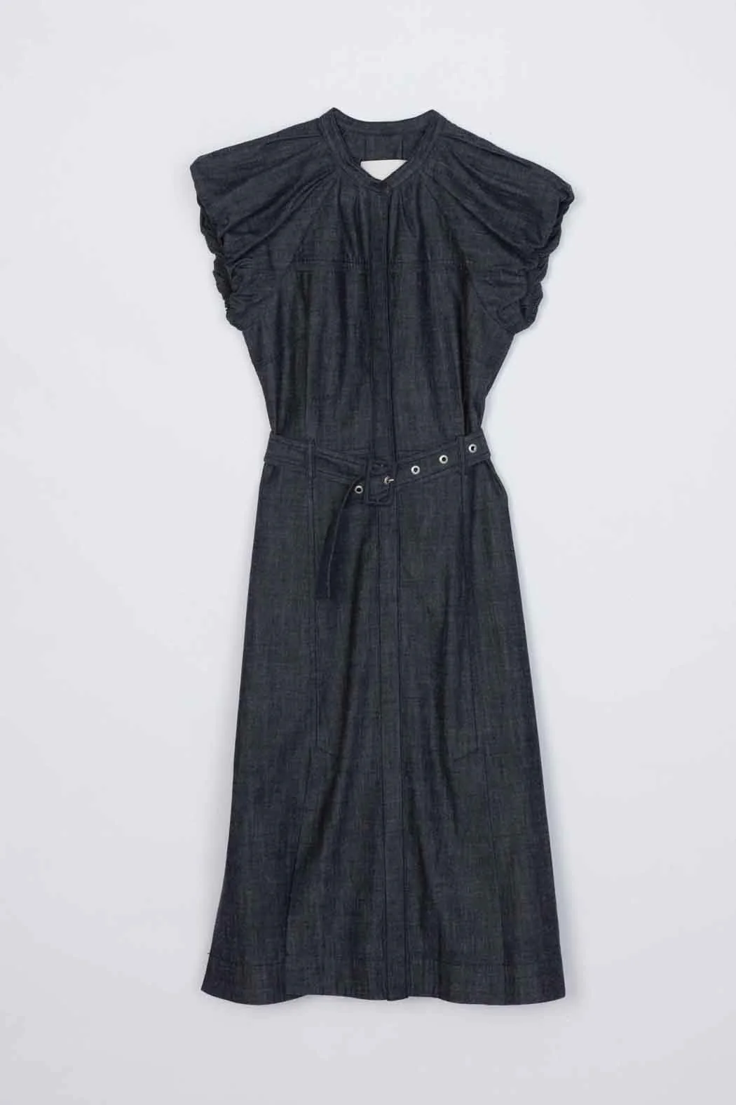 Denim Puff Sleeve Dress - Image 6