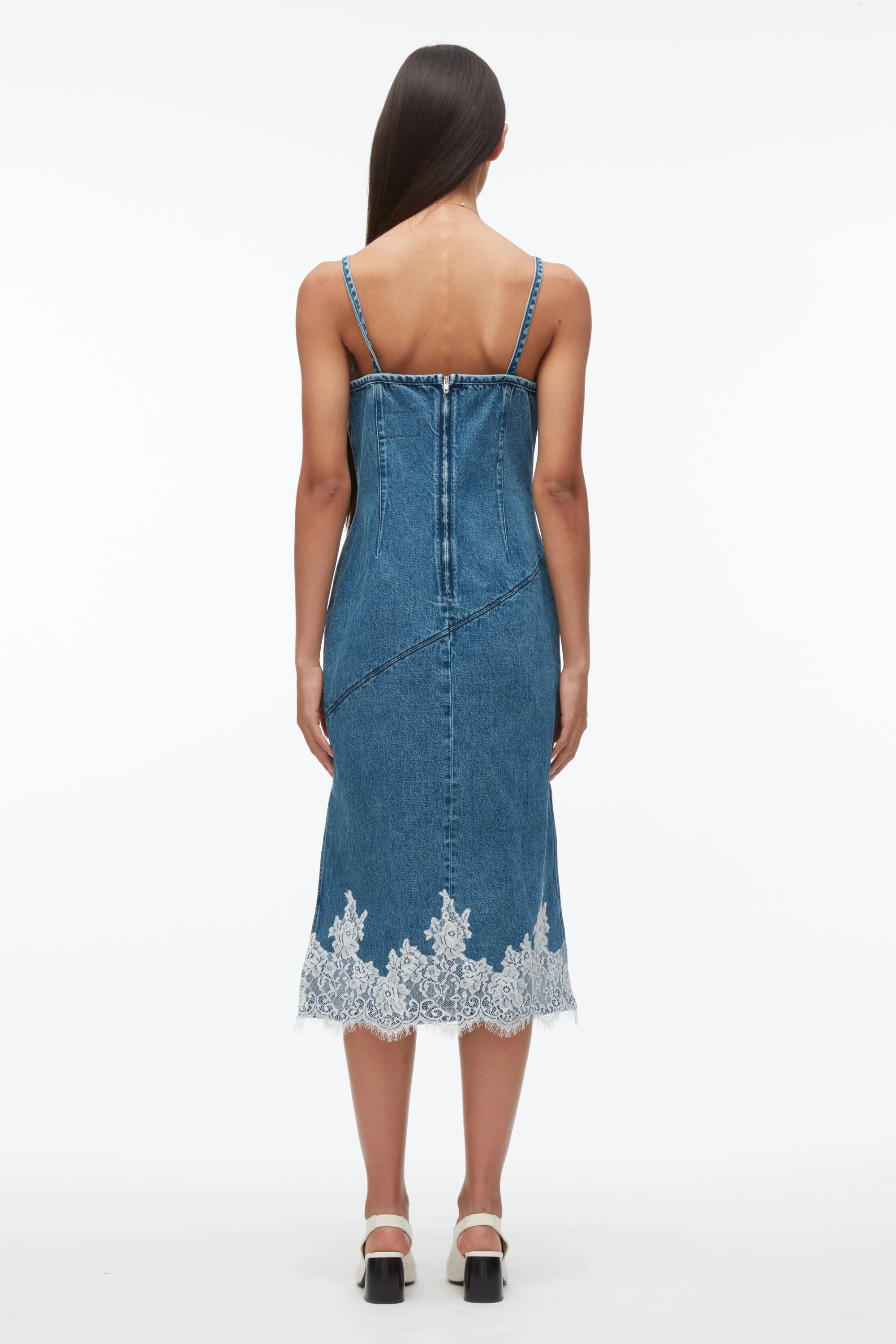 Denim Slip Dress - Image 3