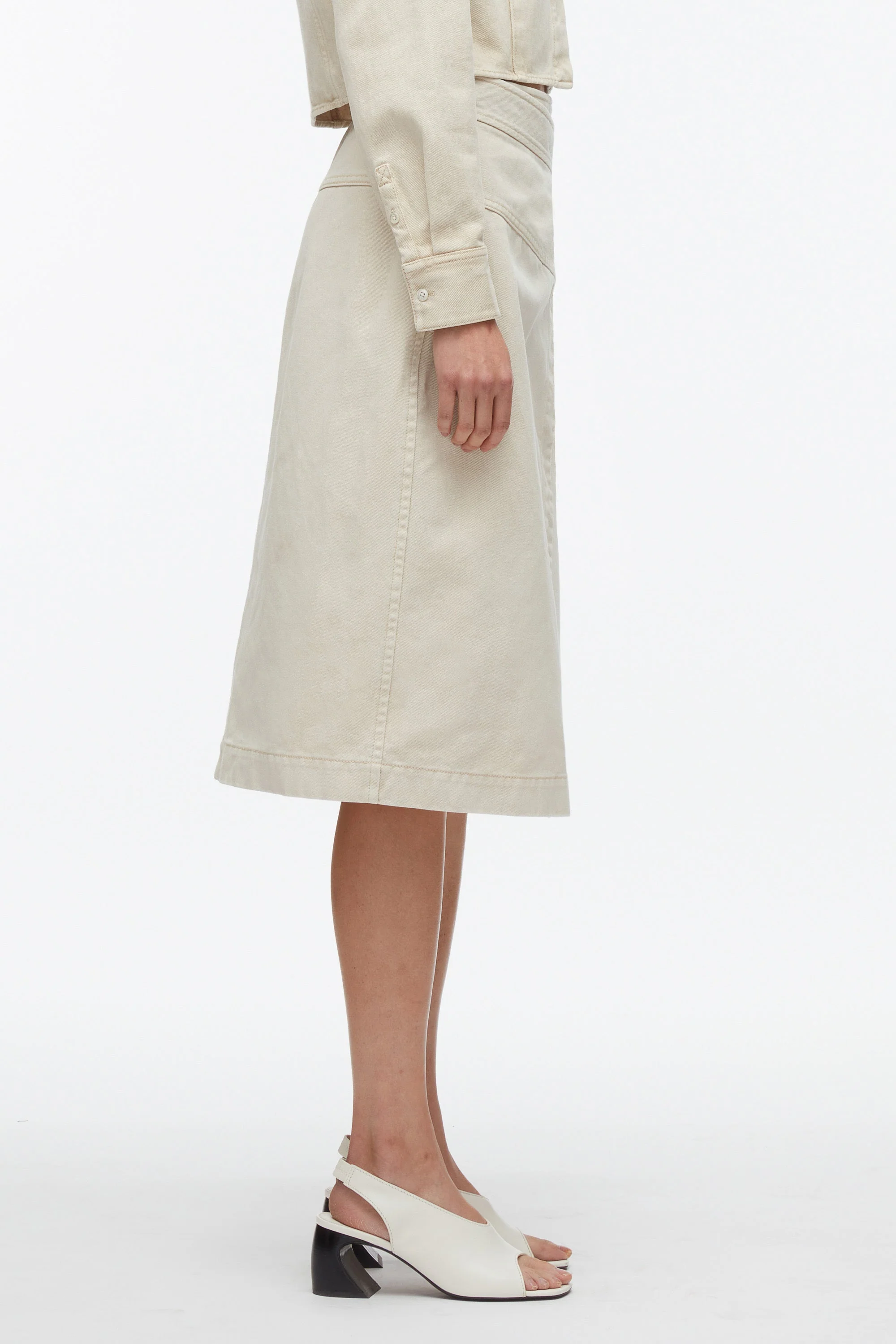 Denim Wrap Half Skirt - Image 3