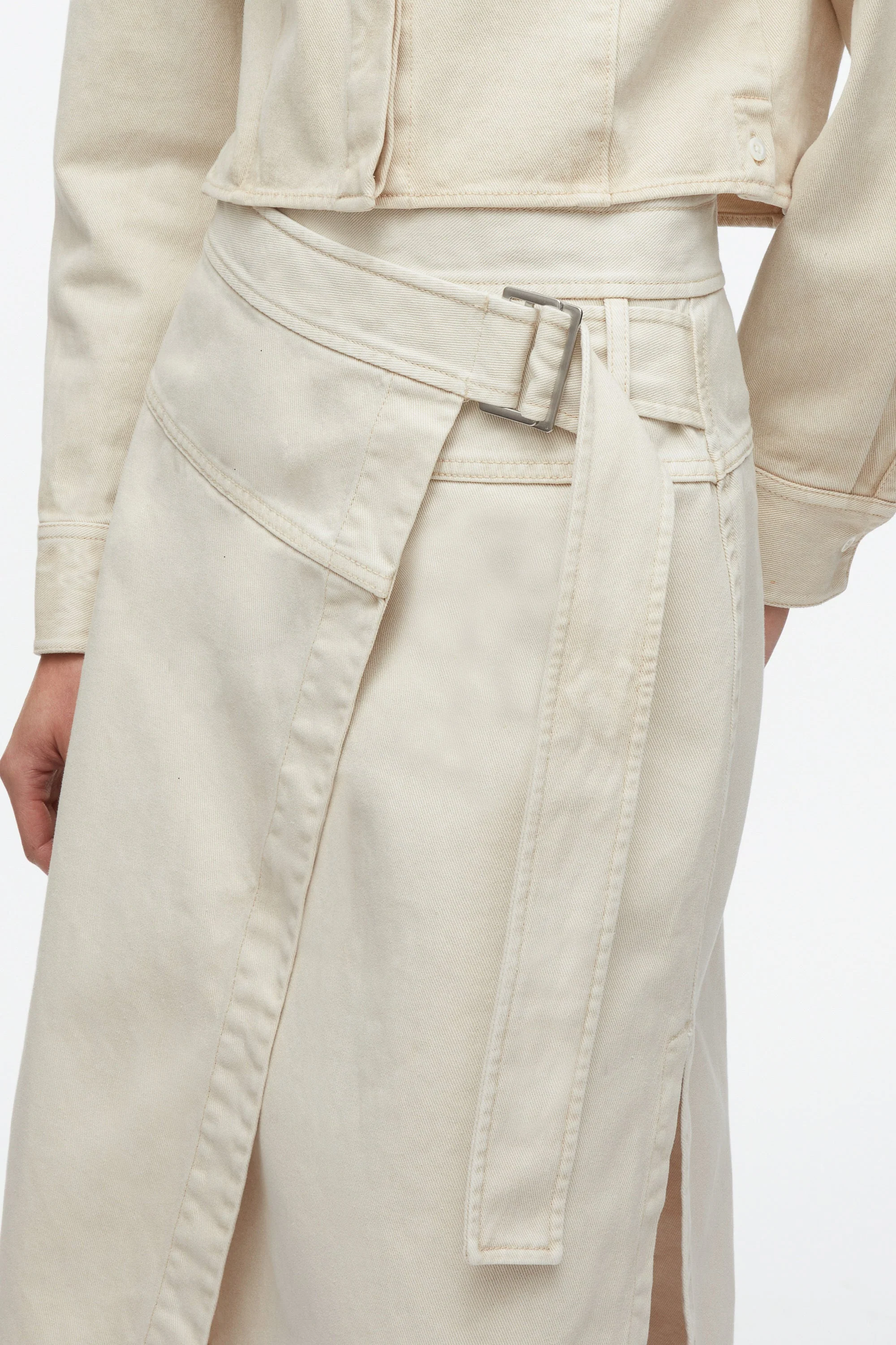 Denim Wrap Half Skirt - Image 5