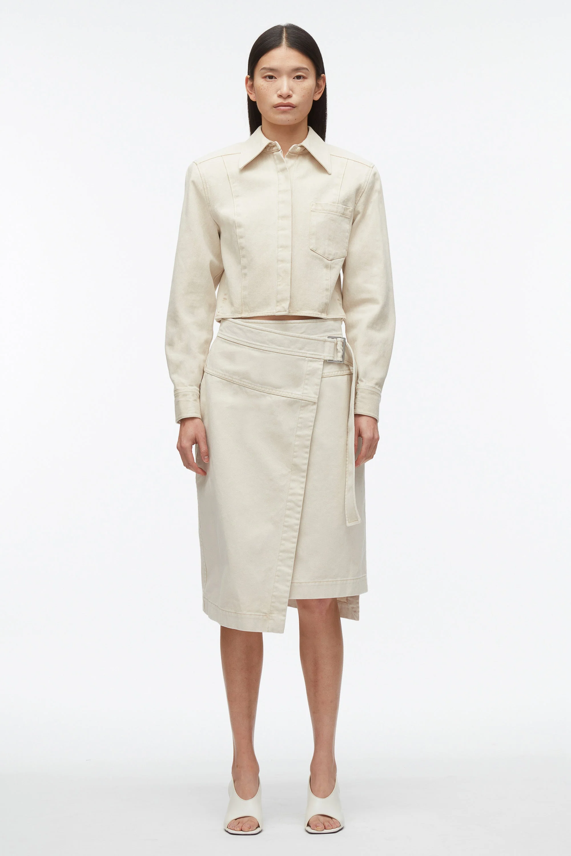 Denim Wrap Half Skirt - Image 6