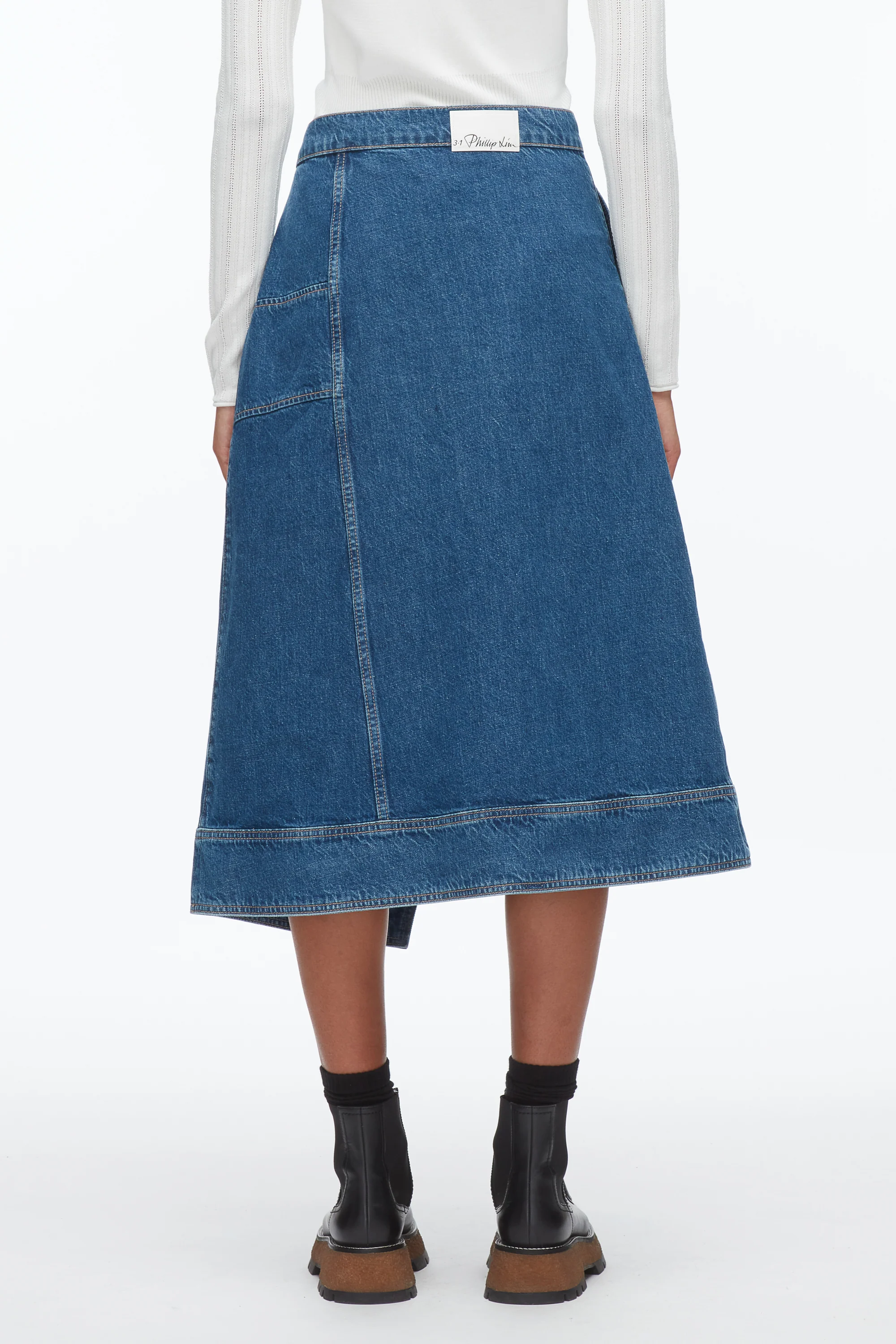 Denim Wrap Skirt - Image 5