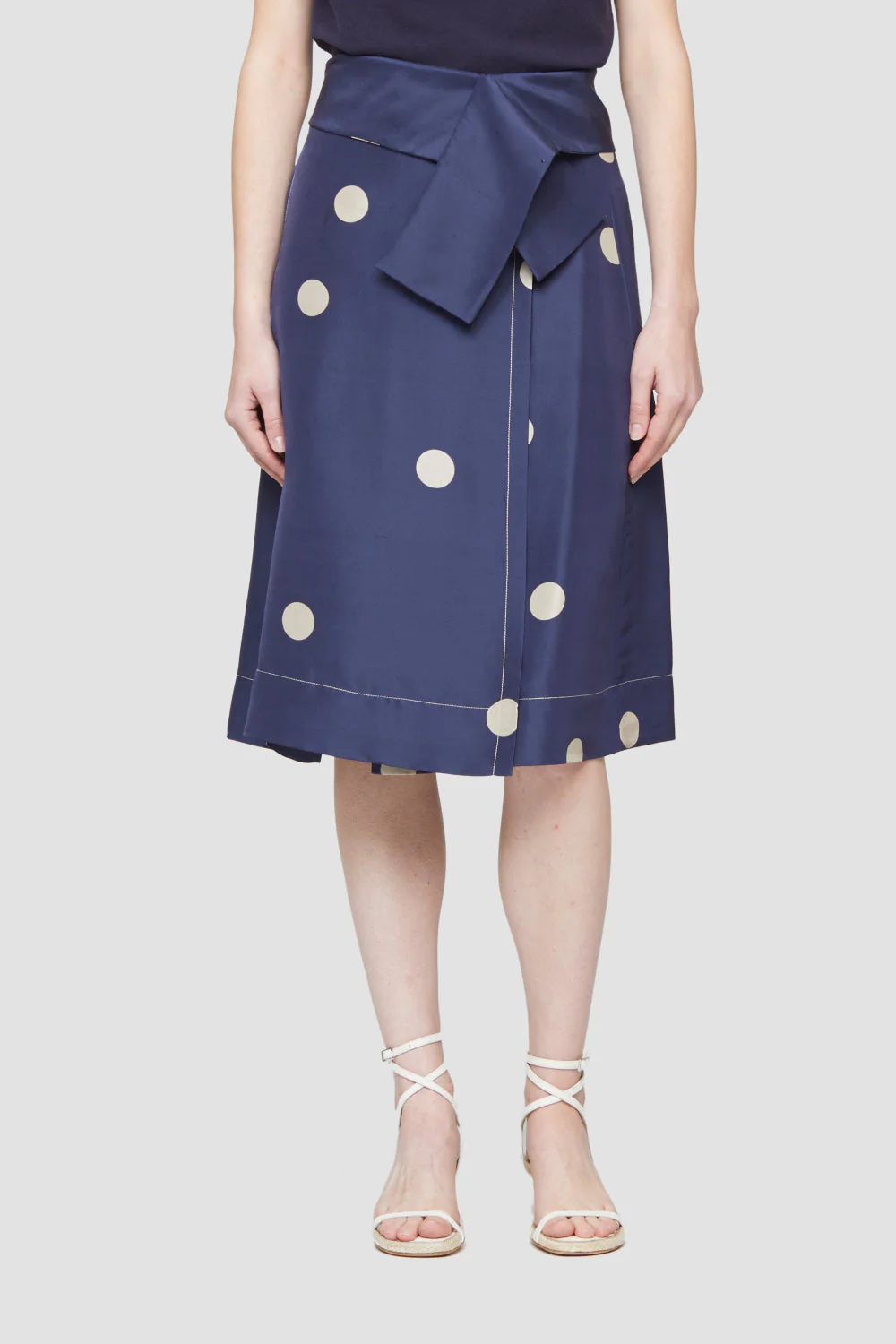 Dot Print Drape Band Skirt - Image 10
