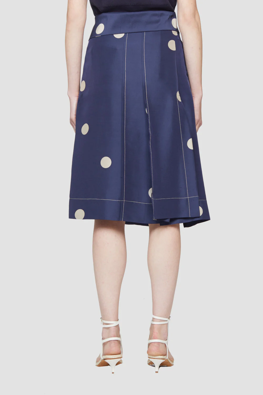 Dot Print Drape Band Skirt - Image 12