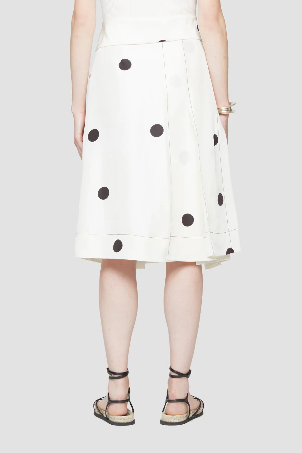 Dot Print Drape Band Skirt - Image 5