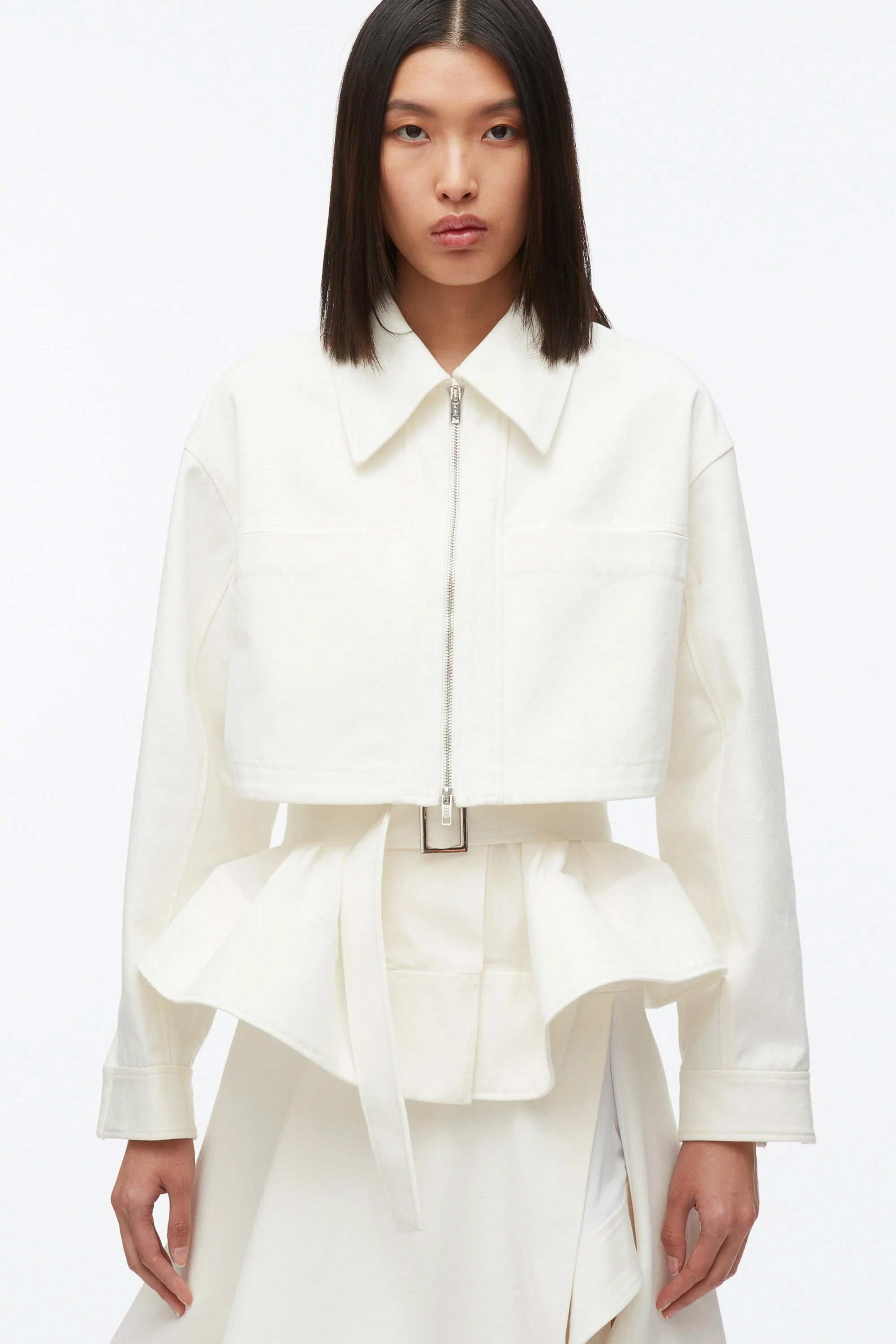 Double Belted Flounce Utility Jacket - Image 2