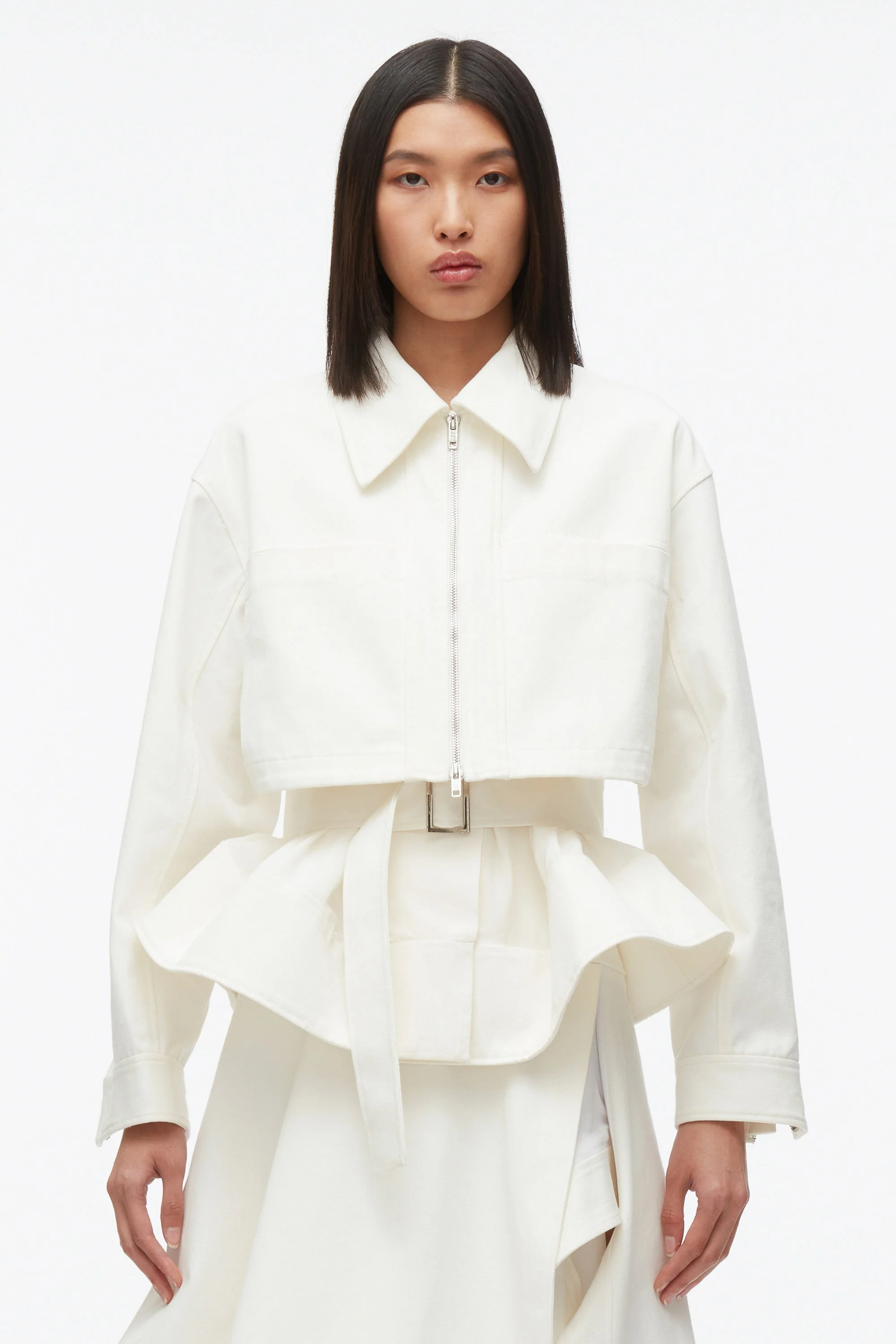 Double Belted Flounce Utility Jacket - Image 3