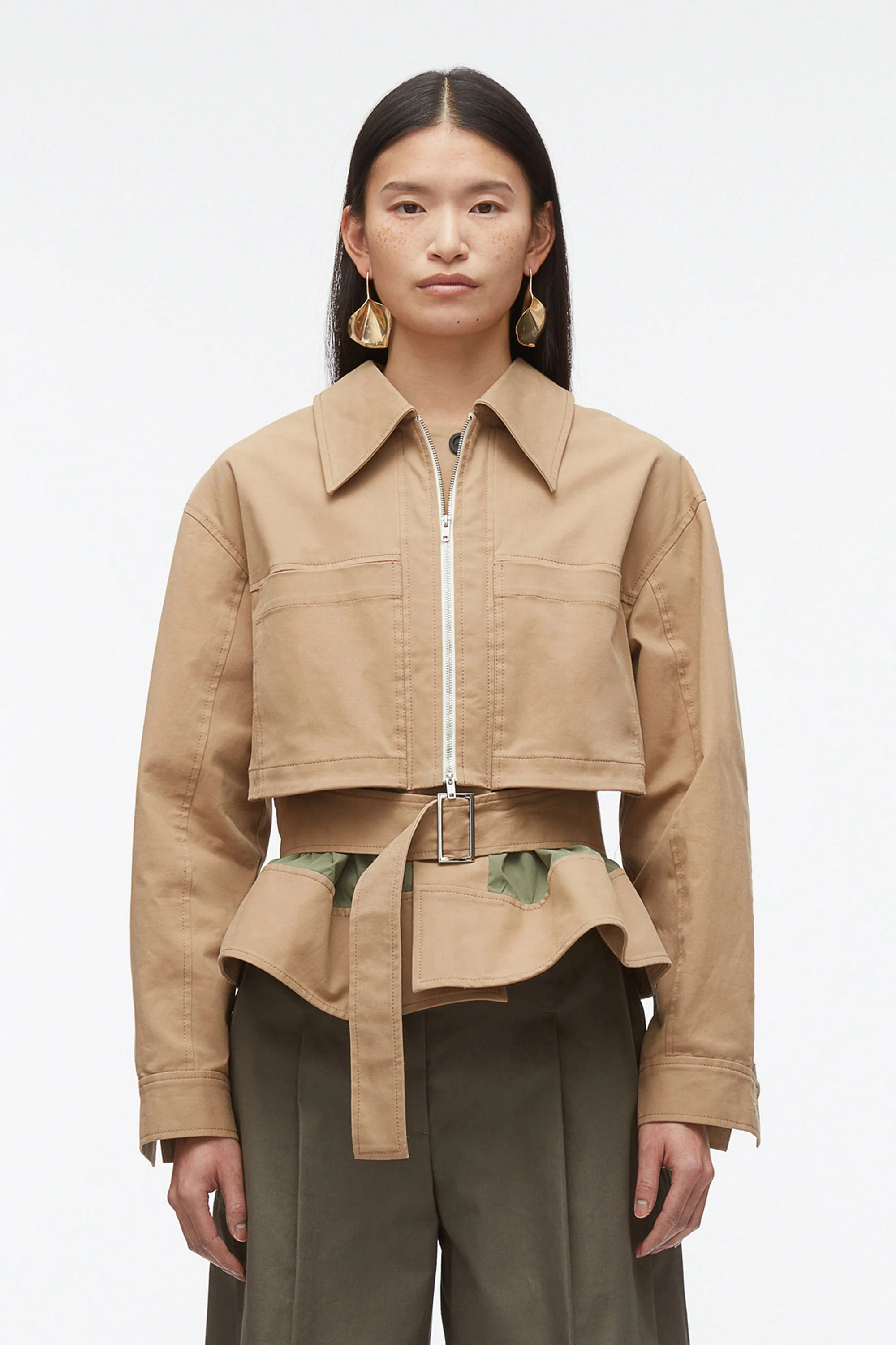 Belted Flounce Utility Jacket - Image 2