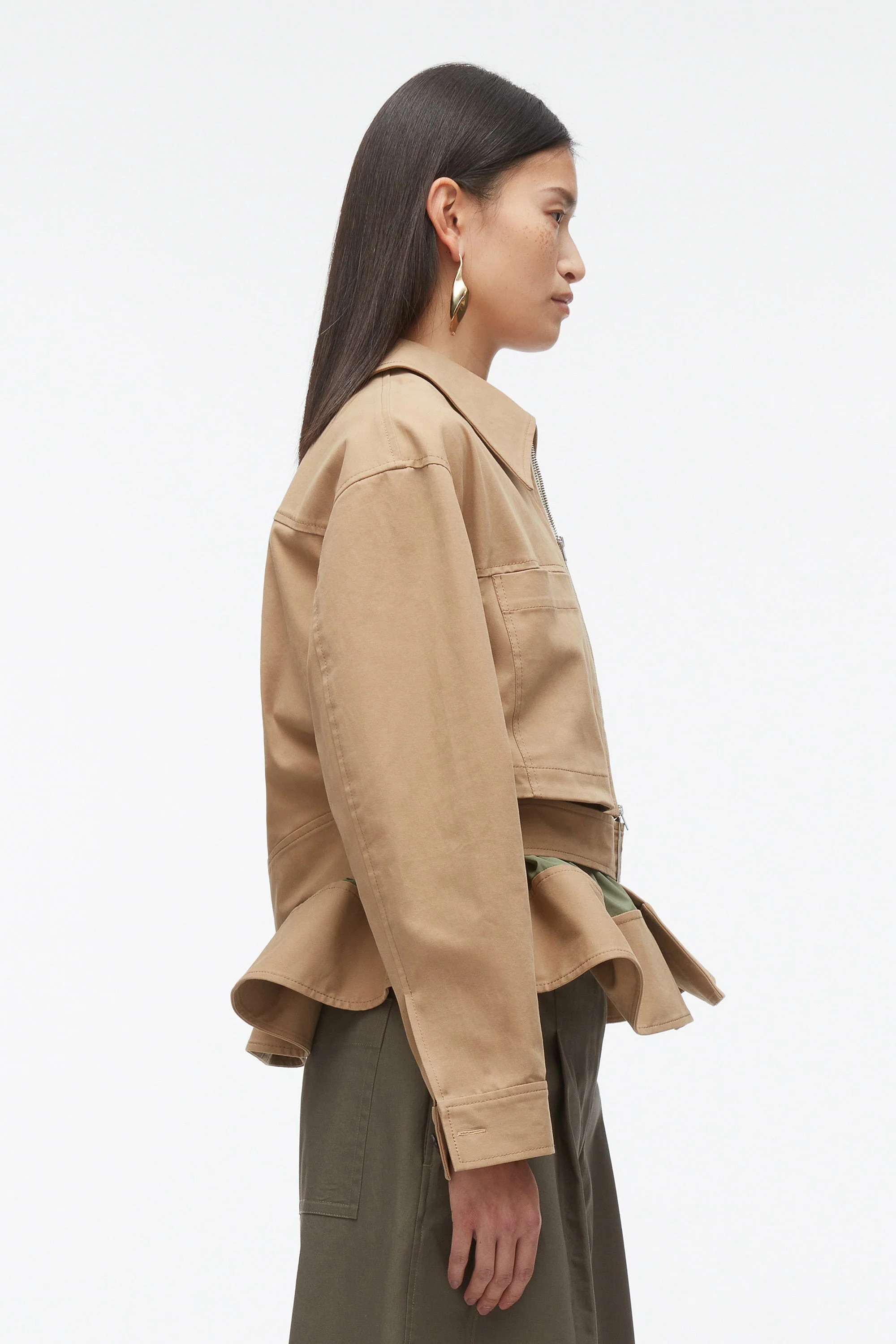 Belted Flounce Utility Jacket - Image 3