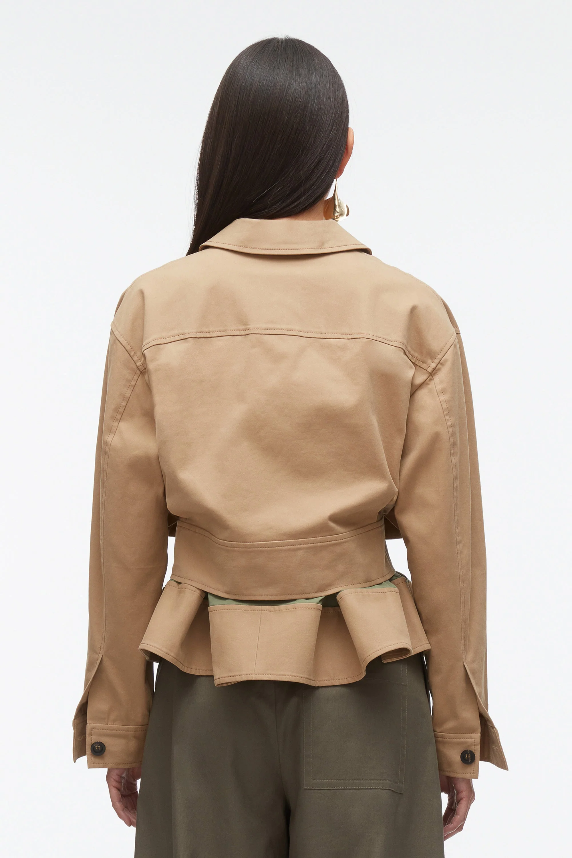 Belted Flounce Utility Jacket - Image 4