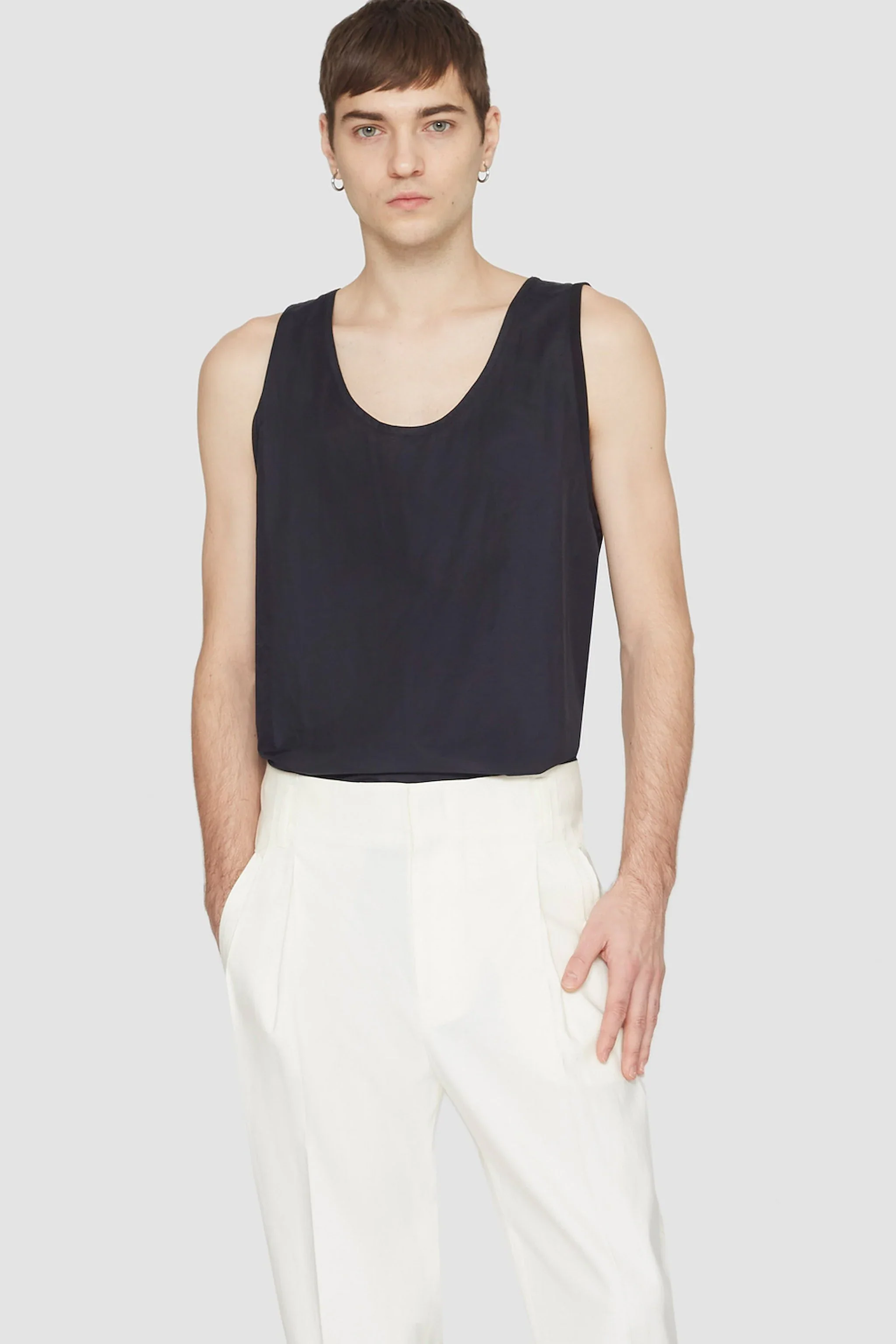 Double Pleat Tapered Trouser - Image 5