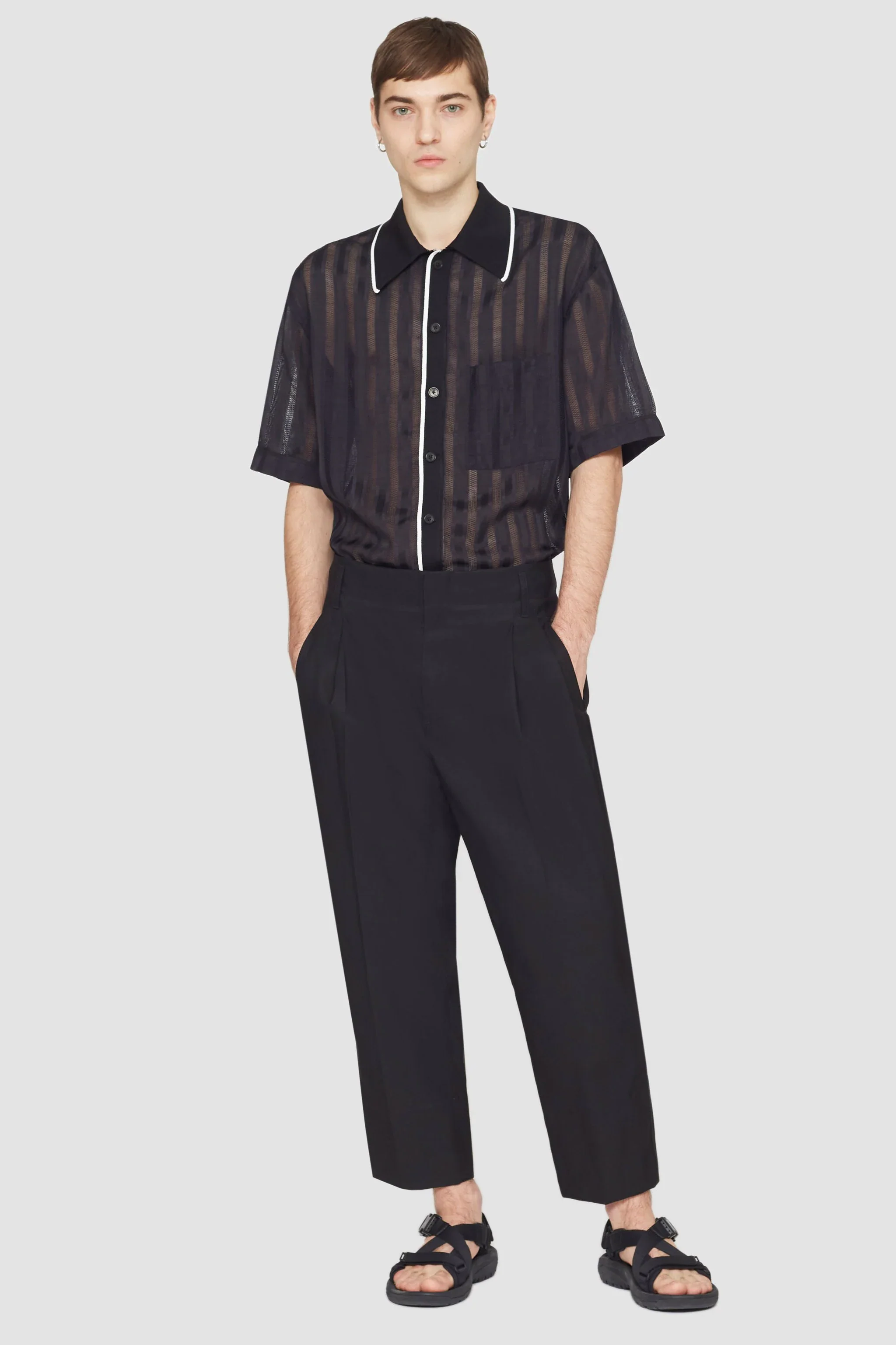 Double Pleat Tapered Trouser - Image 6