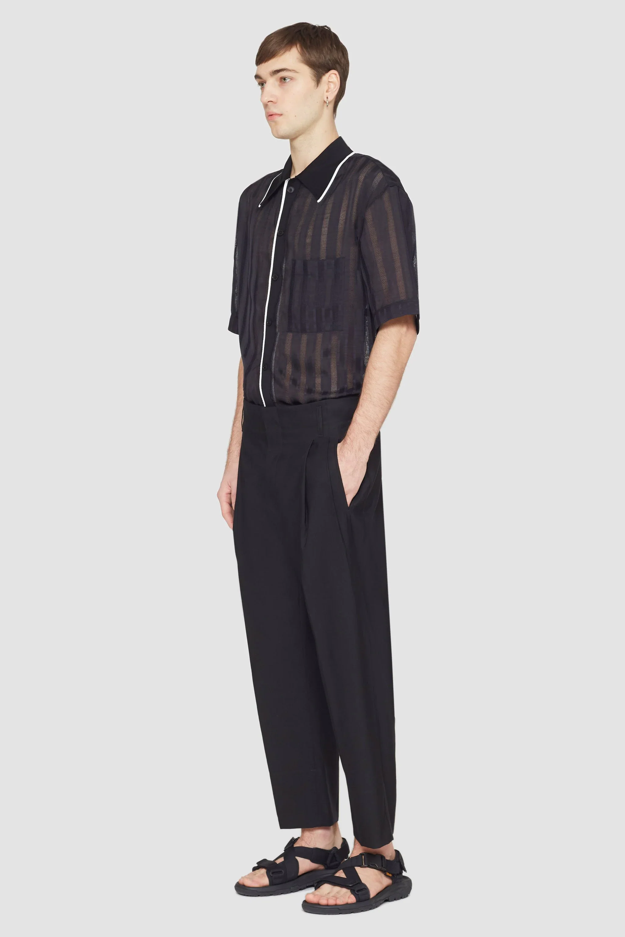 Double Pleat Tapered Trouser - Image 7